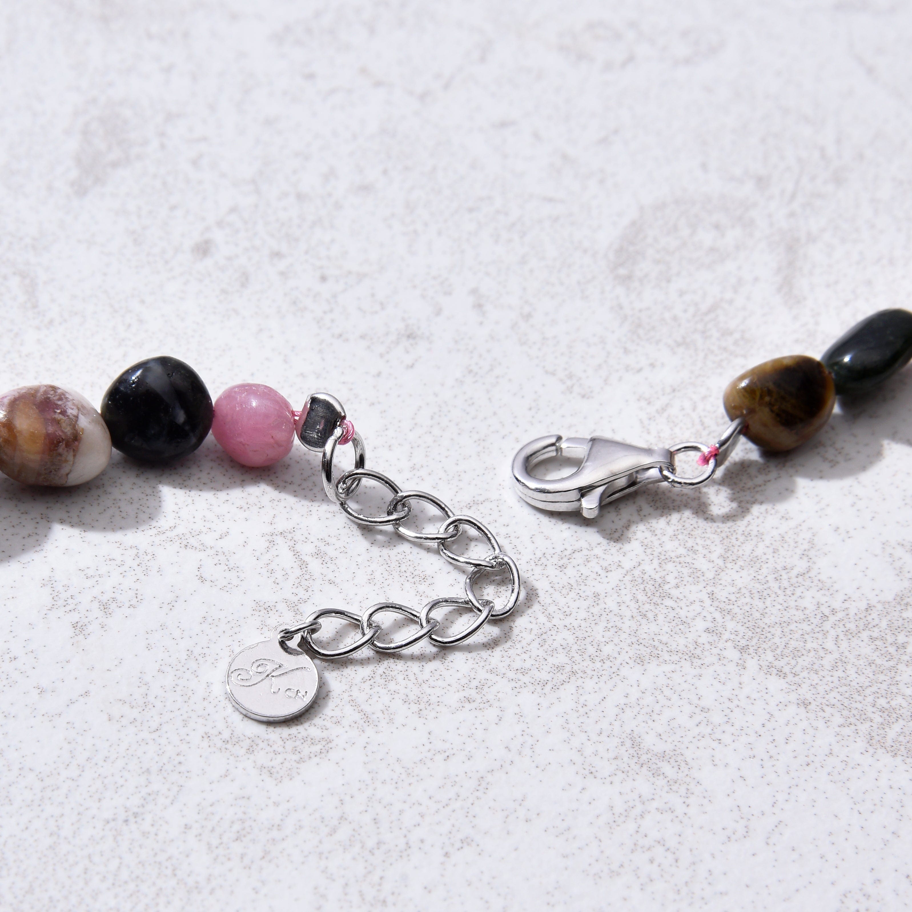 KALIFANO Gemstone Jewelry 8mm Tourmaline 30" Necklace / Multi wrap Bracelet N77-TR