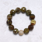 Agate 16mm Natural Gemstone Stretch Bracelet
