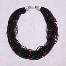 Black Spinel 1.8mm Necklace With Sterling Silver Clasp - 21.5