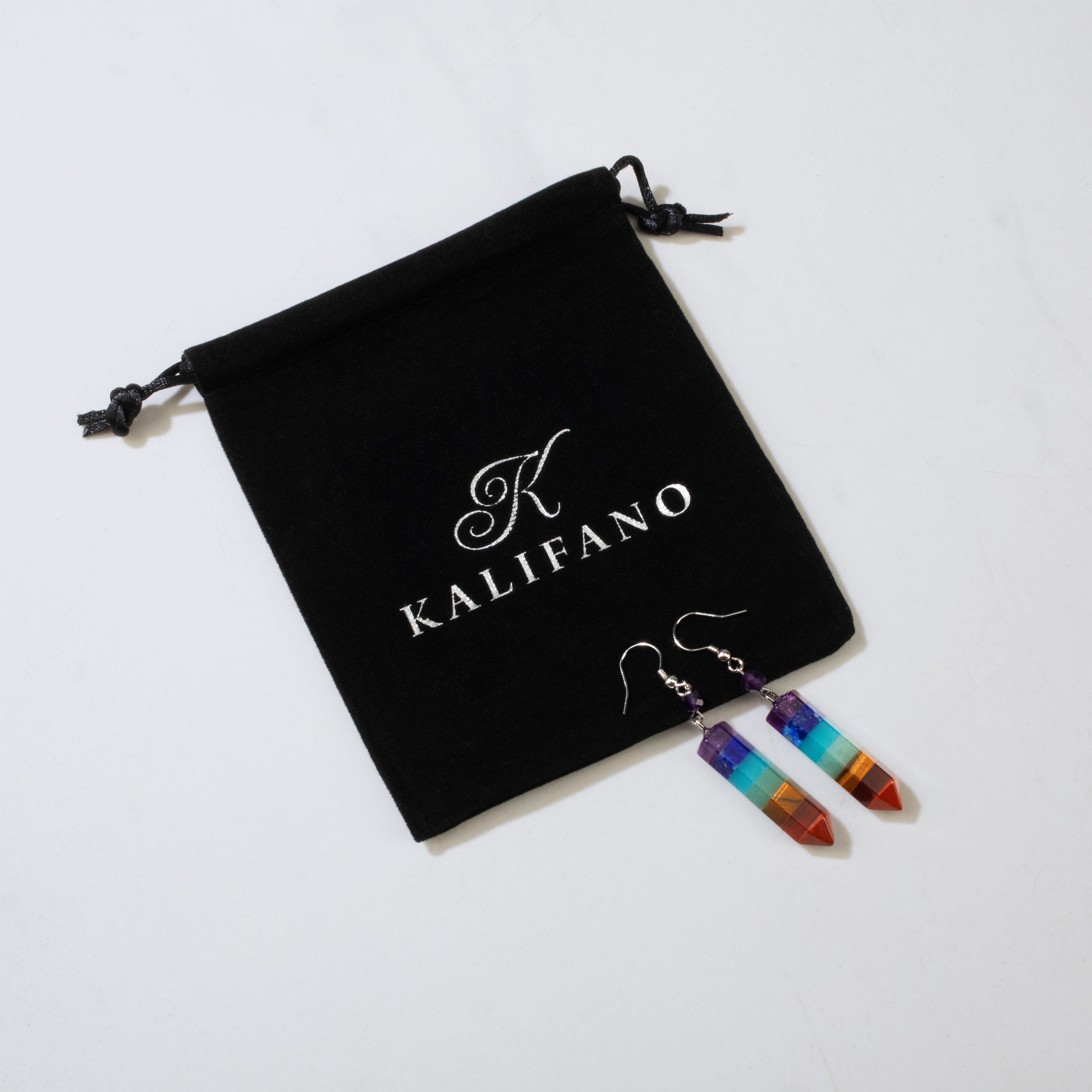 KALIFANO Gemstone Jewelry Chakra Point Earrings CEP-AM