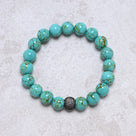 Howlite Turquoise 10mm Natural Gemstone Stretch Bracelet