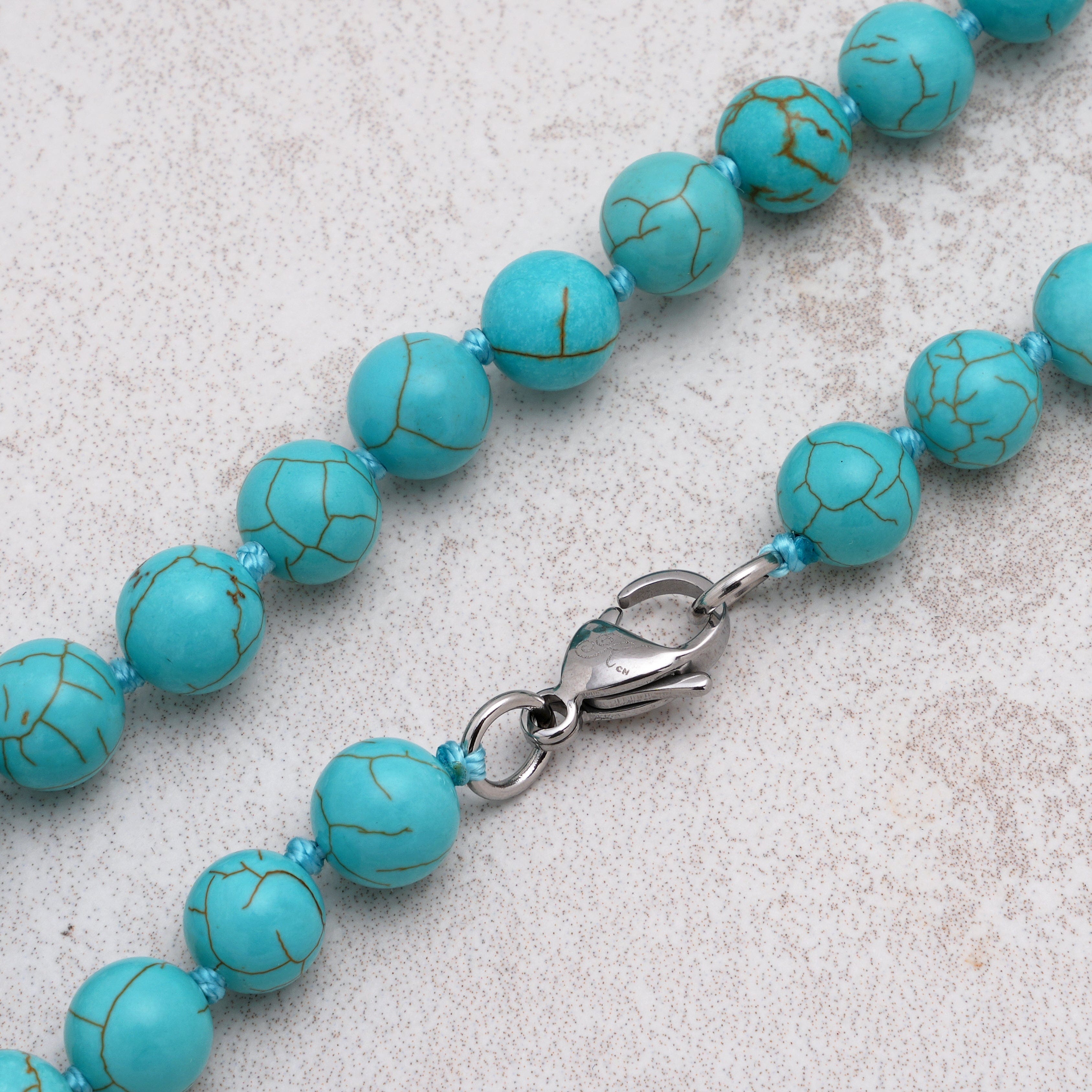 KALIFANO Gemstone Jewelry Howlite Turquoise Necklace HTN-02