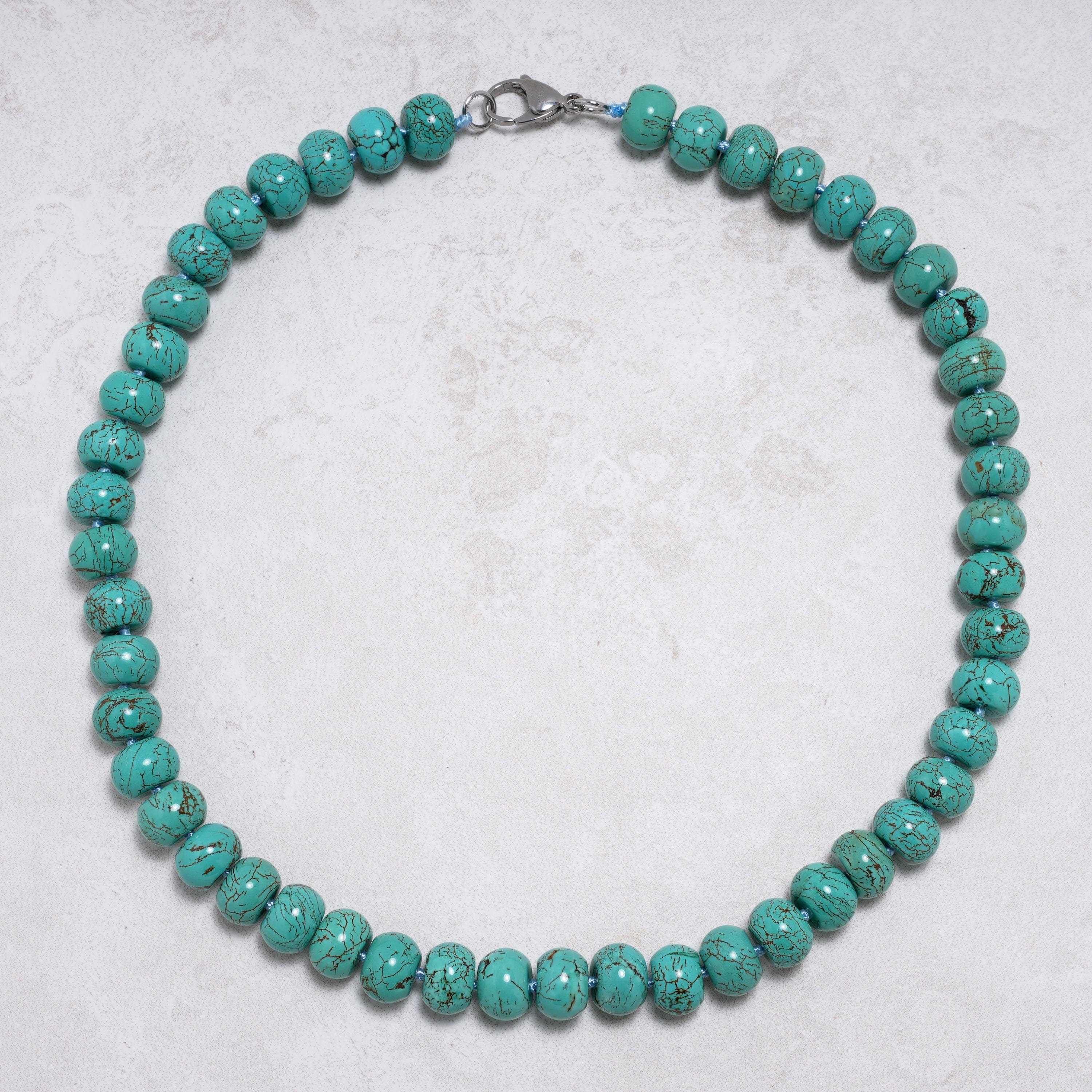 KALIFANO Gemstone Jewelry Howlite Turquoise Necklace HTN-06