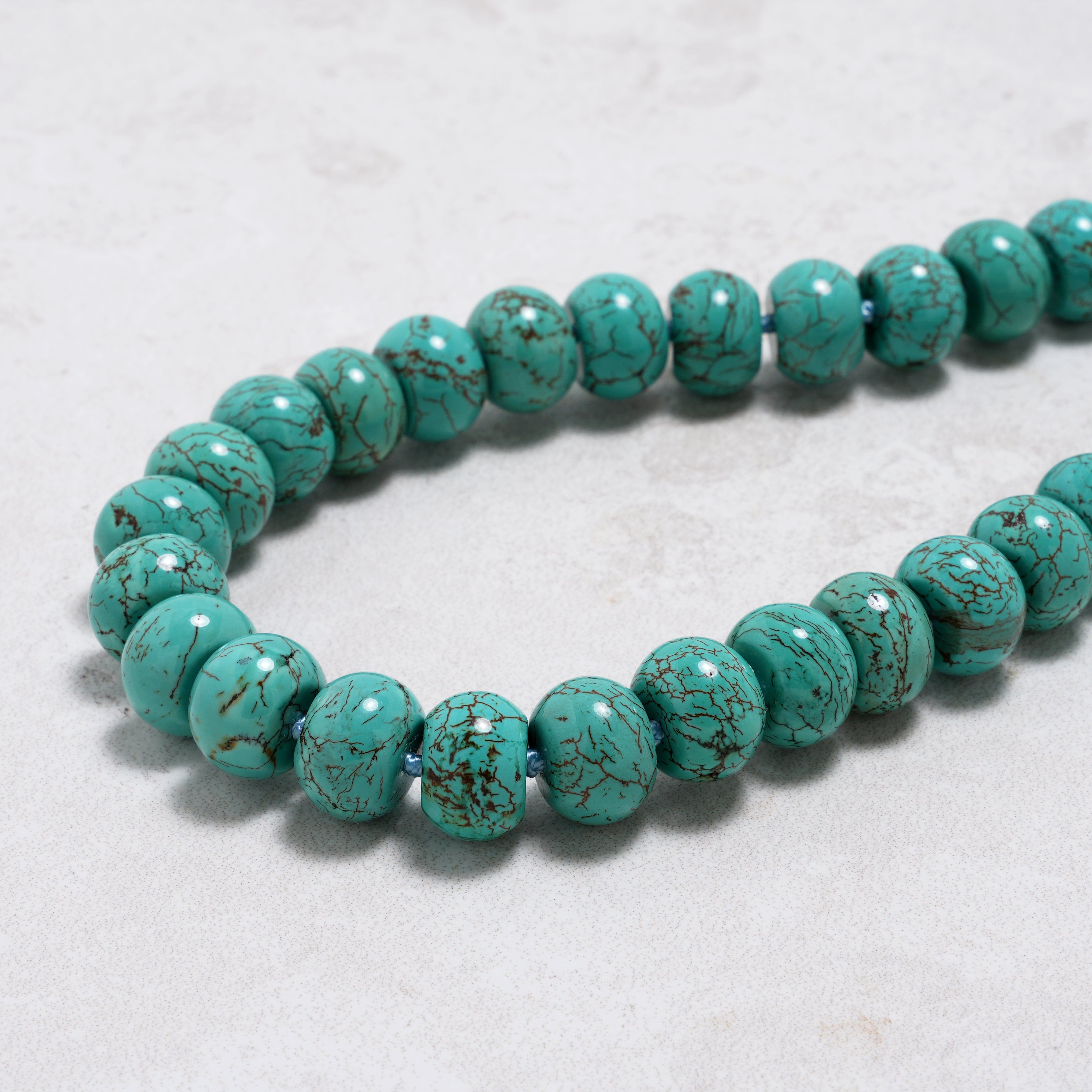 KALIFANO Gemstone Jewelry Howlite Turquoise Necklace HTN-06