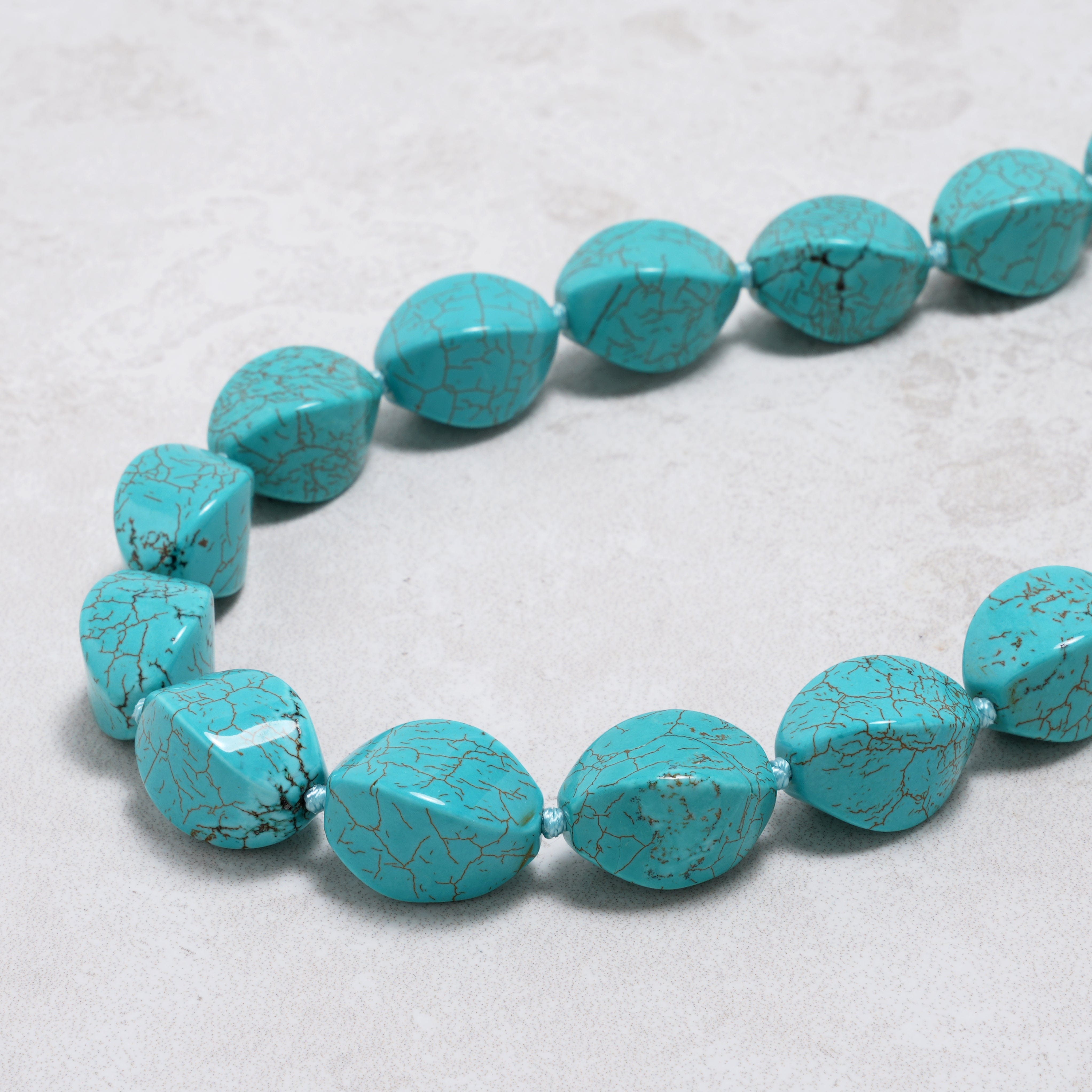 KALIFANO Gemstone Jewelry Howlite Turquoise Necklace HTN-11