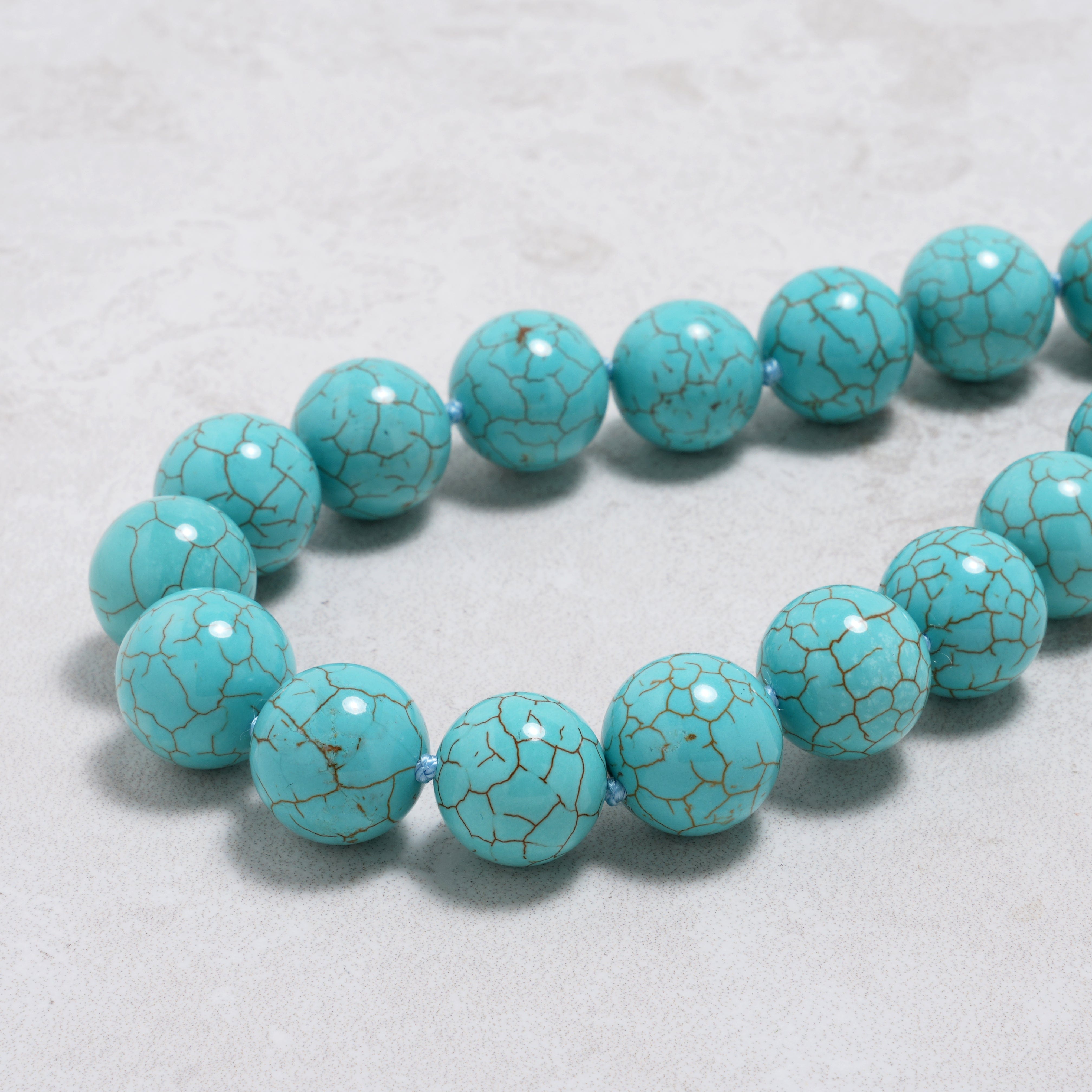 KALIFANO Gemstone Jewelry Howlite Turquoise Necklace HTN-13