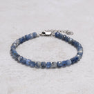 Kyanite 4mm Natural Gemstone Bracelet with Sterling Silver Clasp