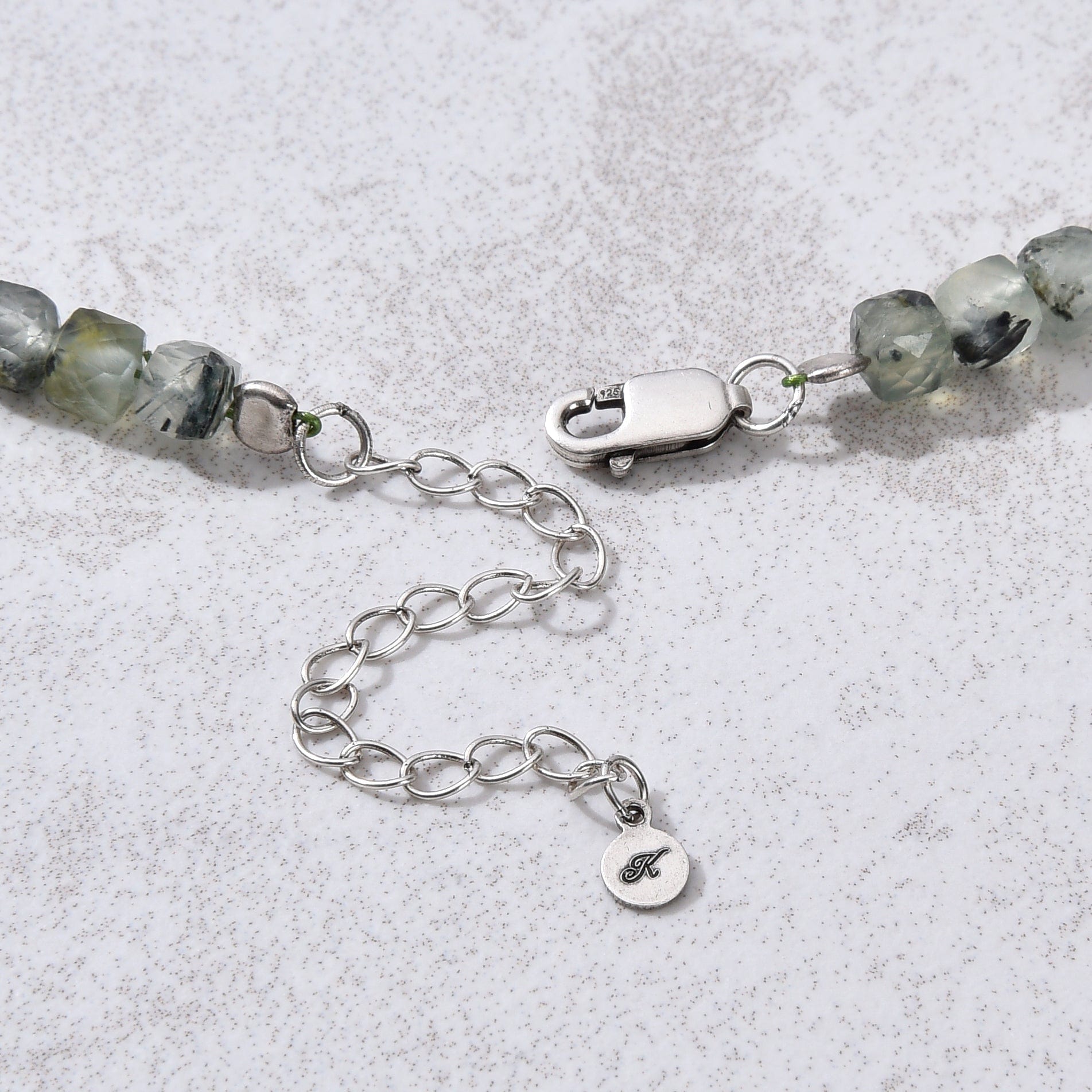 KALIFANO Gemstone Jewelry Moonstone Faceted 4mm Barrel 16" Necklace with Sterling Silver Extender N4-41G-MS