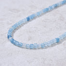 Natural Aquamarine Faceted 4mm Barrel 16