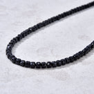 Natural Black Tourmaline Faceted 4mm Barrel 16