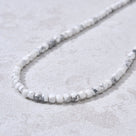 Natural Howlite Faceted 4mm Barrel 16