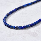 Natural Lapis Faceted 4mm Barrel 16