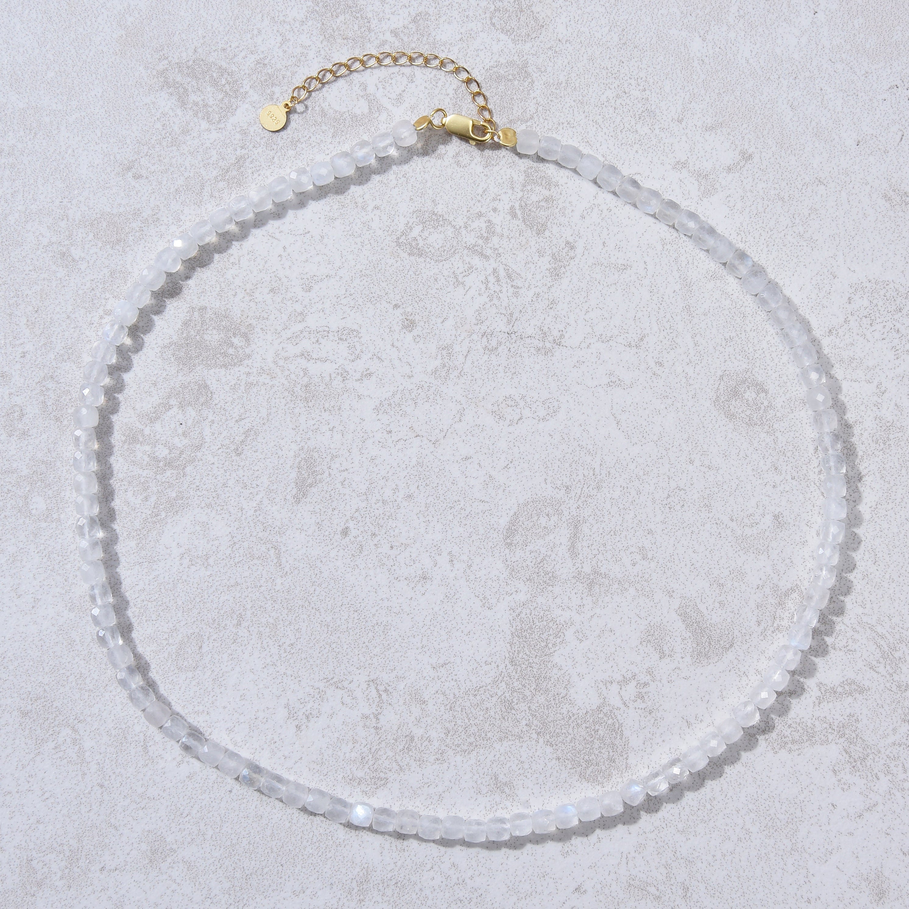 KALIFANO Gemstone Jewelry Natural Prehnite Faceted 4mm Barrel 16" Necklace with Sterling Silver Extender N4-41S-PT