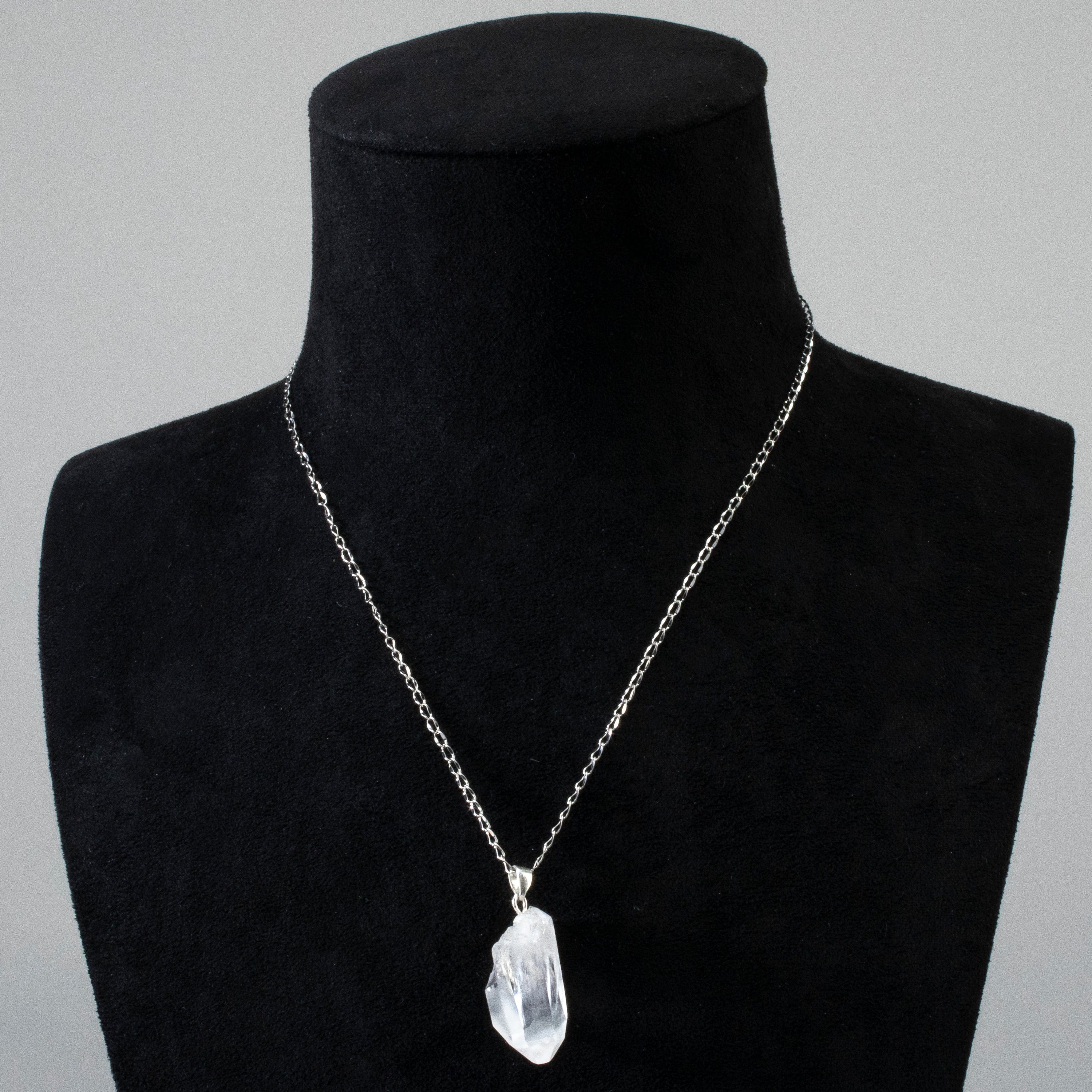 KALIFANO Gemstone Jewelry Quartz Point Sterling Silver Pendant CJN-SILV-QZPOINT