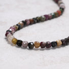 Tourmaline 4mm Necklace With Sterling Silver Clasp - 16
