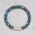 Turquoise Spiny Oyster 5x8mm Natural Gemstone Bracelet with Sterling Silver Clasp