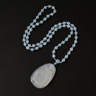 White Agate Dragon Necklace