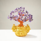 Amethyst Natural Gemstone Tree of Life with Dragon Base