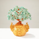 Aventurine Natural Gemstone Tree of Life with Dragon Base