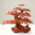 Carnelian Bonsai Tree of Life with 1,251 Natural Gemstones