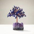 Lapis Lazuli Natural Gemstone Tree of Life with Amethyst Geode Base