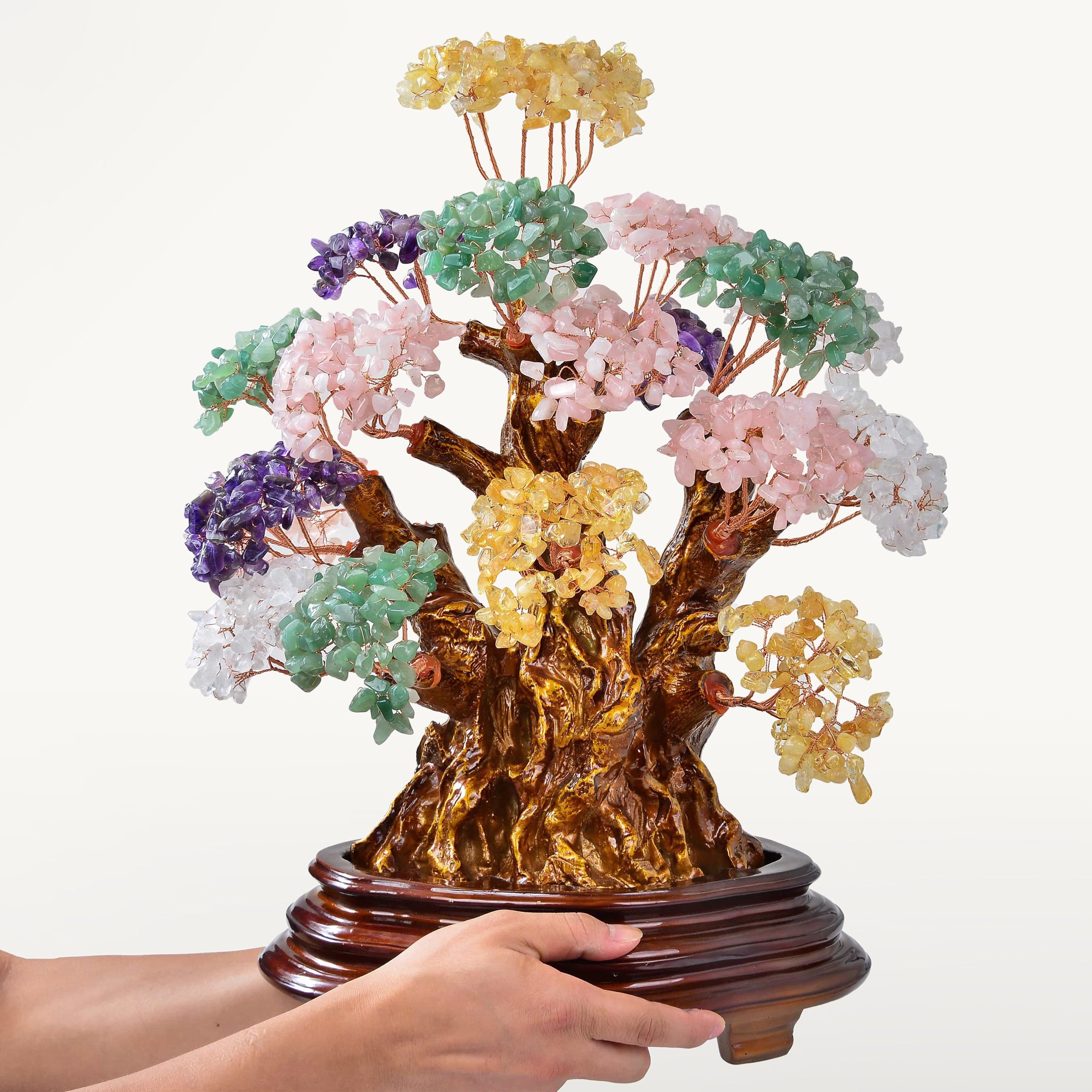 Kalifano Gemstone Trees Multi-Gemstone Tree of Life Centerpiece with over 2,000 Natural Stones K9800-MT