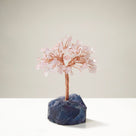 Rose Quartz Natural Gemstone Tree of Life with Fluorite Base