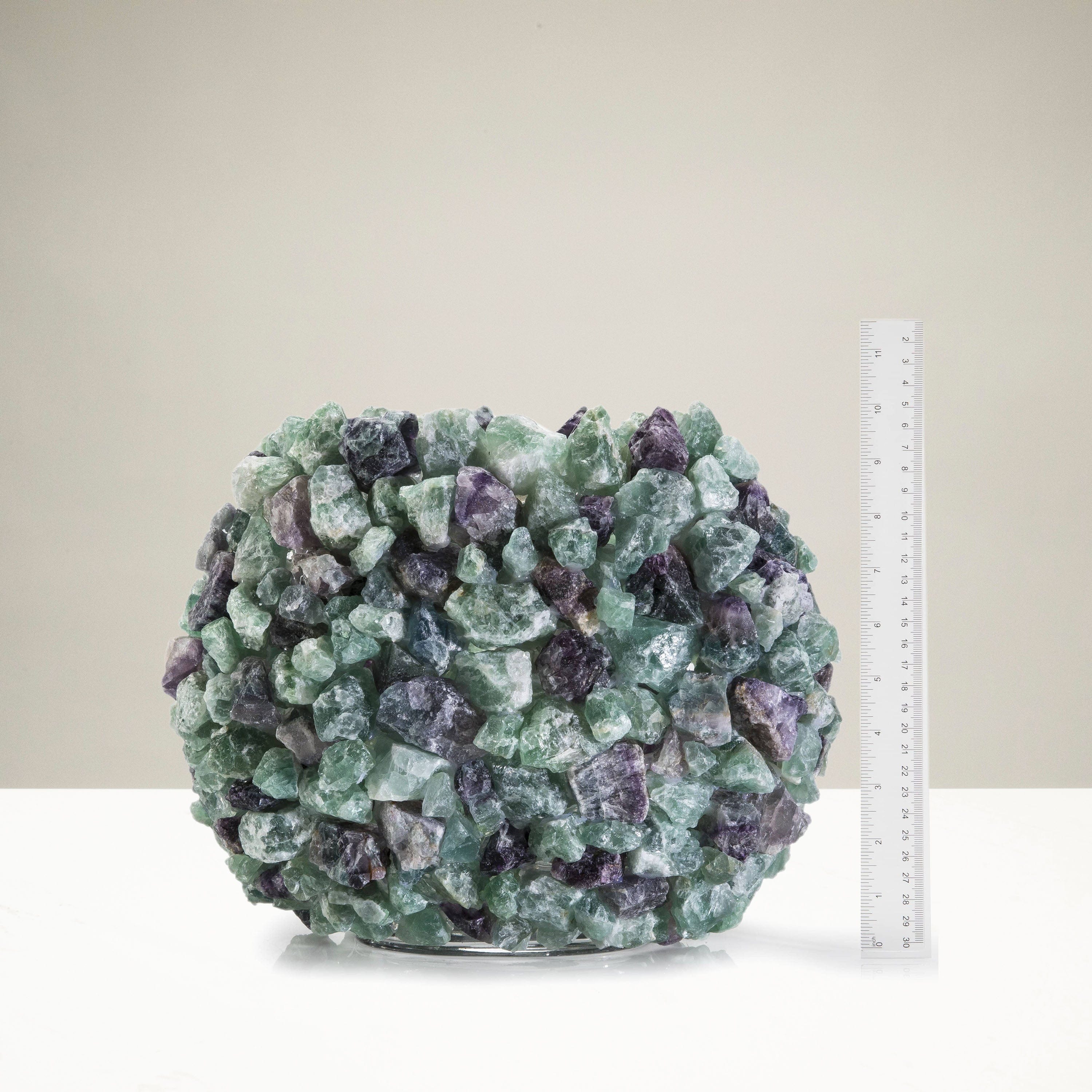 Kalifano Gemstone Vases 10.5" Fluorite Gemstone Vase GVL-FL