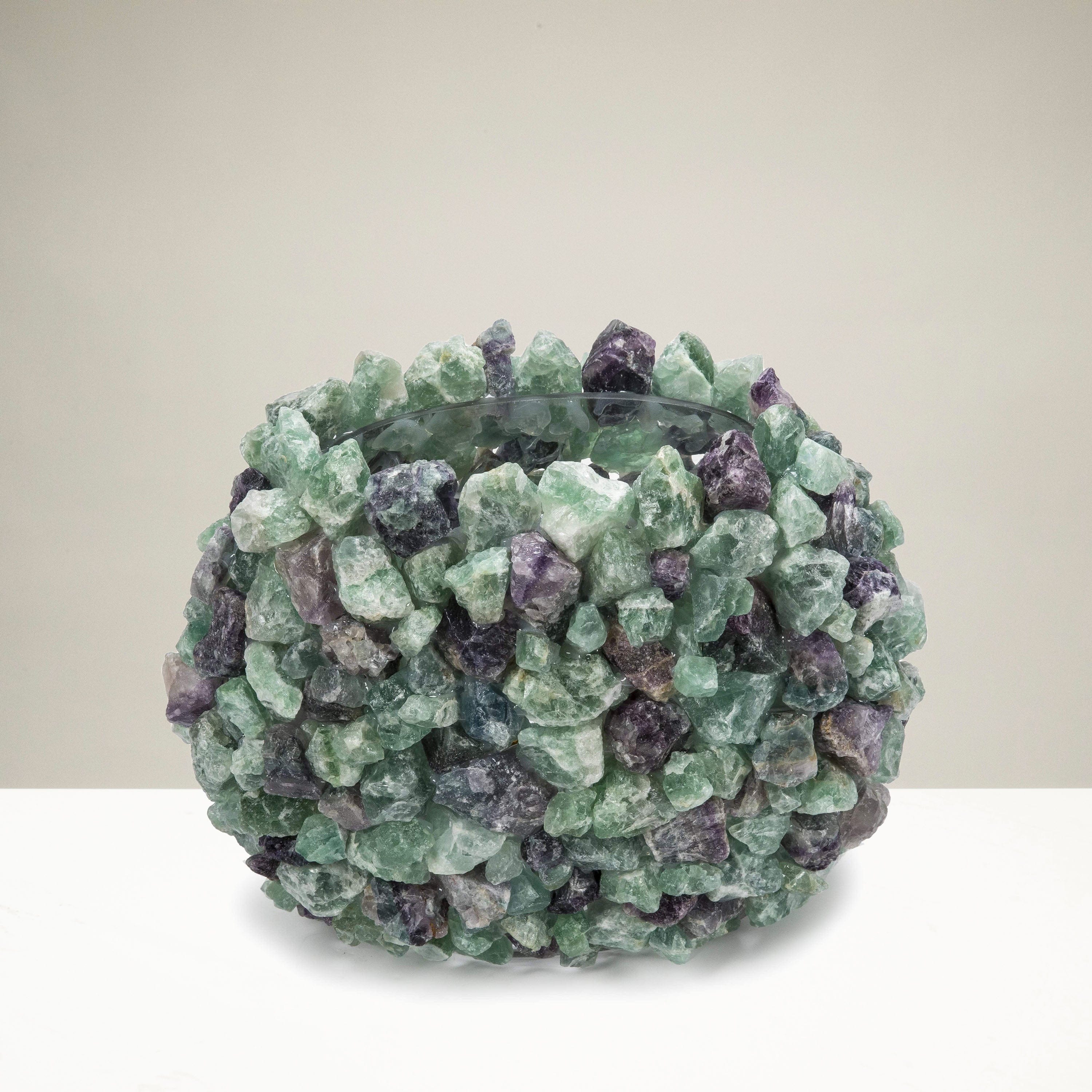 Kalifano Gemstone Vases 10.5" Fluorite Gemstone Vase GVL-FL