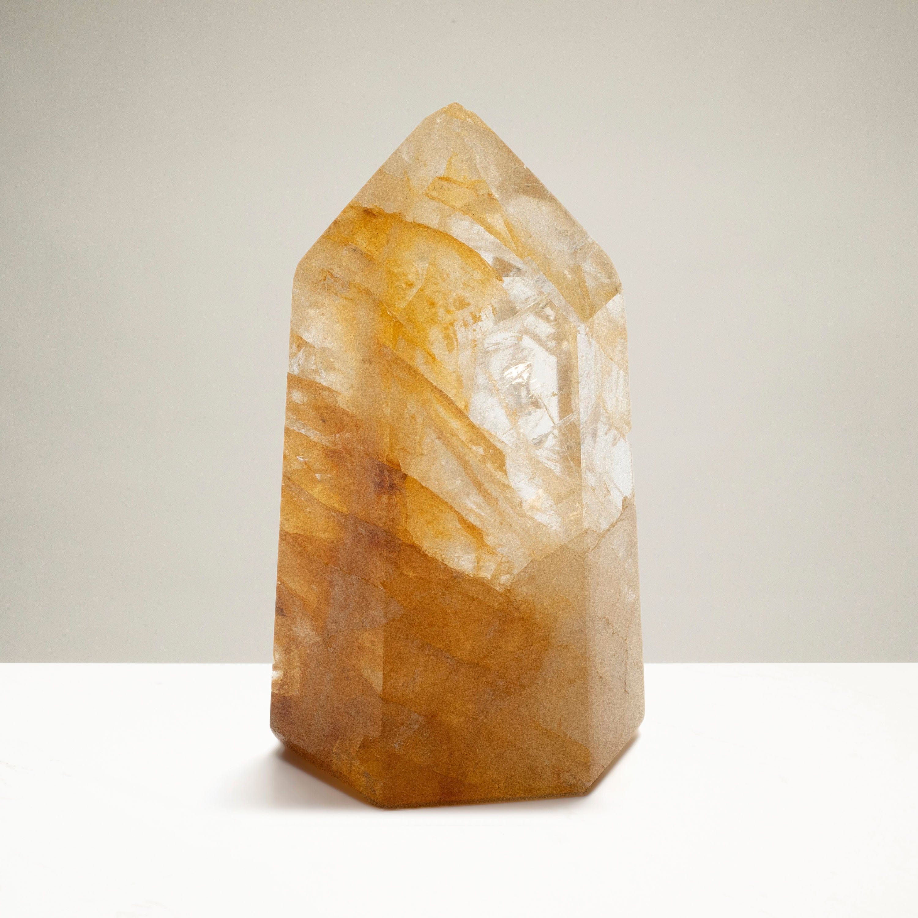 Kalifano Golden Healer Golden Healer Hematoid Quartz Obelisk from Brazil - 200 - 299 grams HQ300