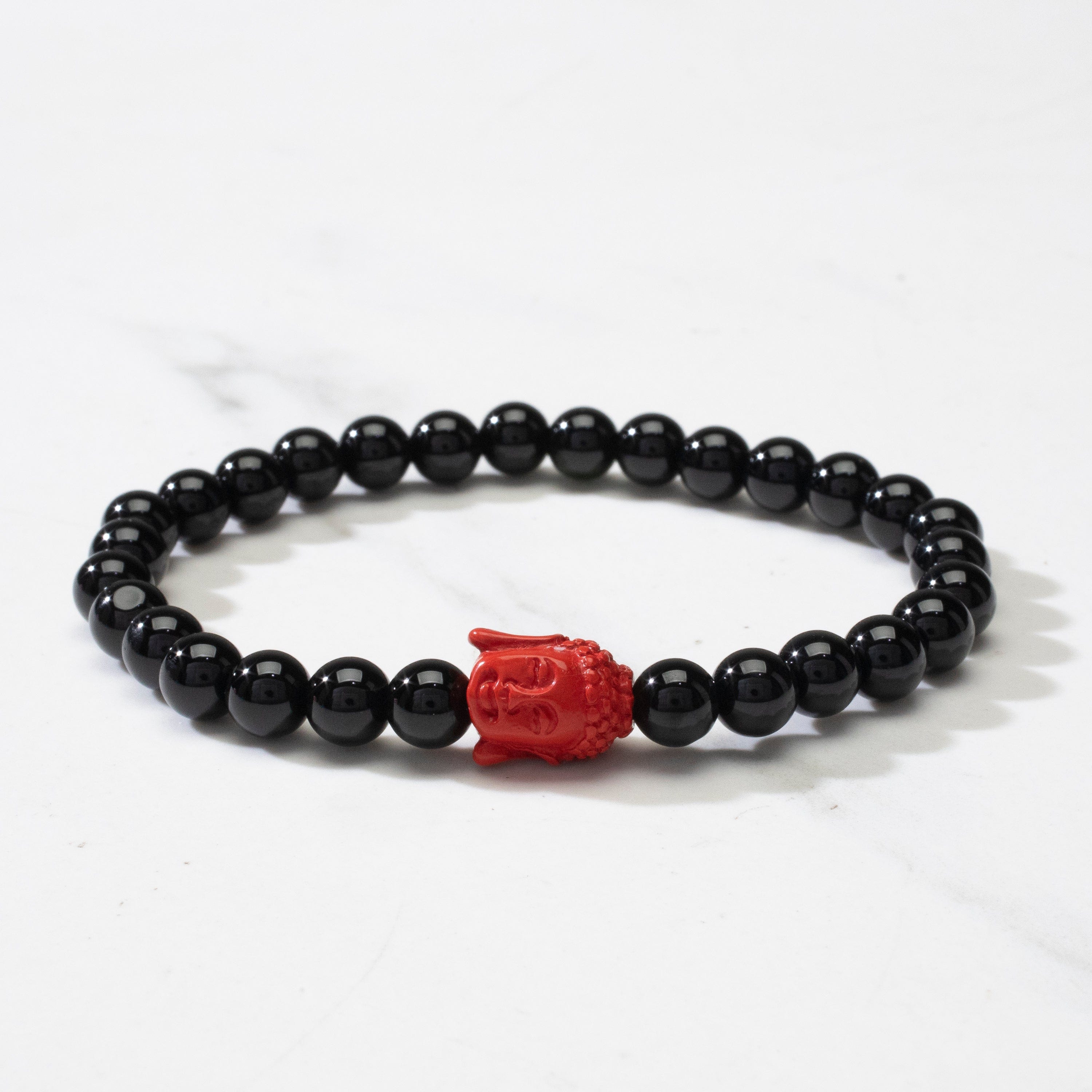 KALIFANO Jewelry Black Agate & Cinnabar Bracelet