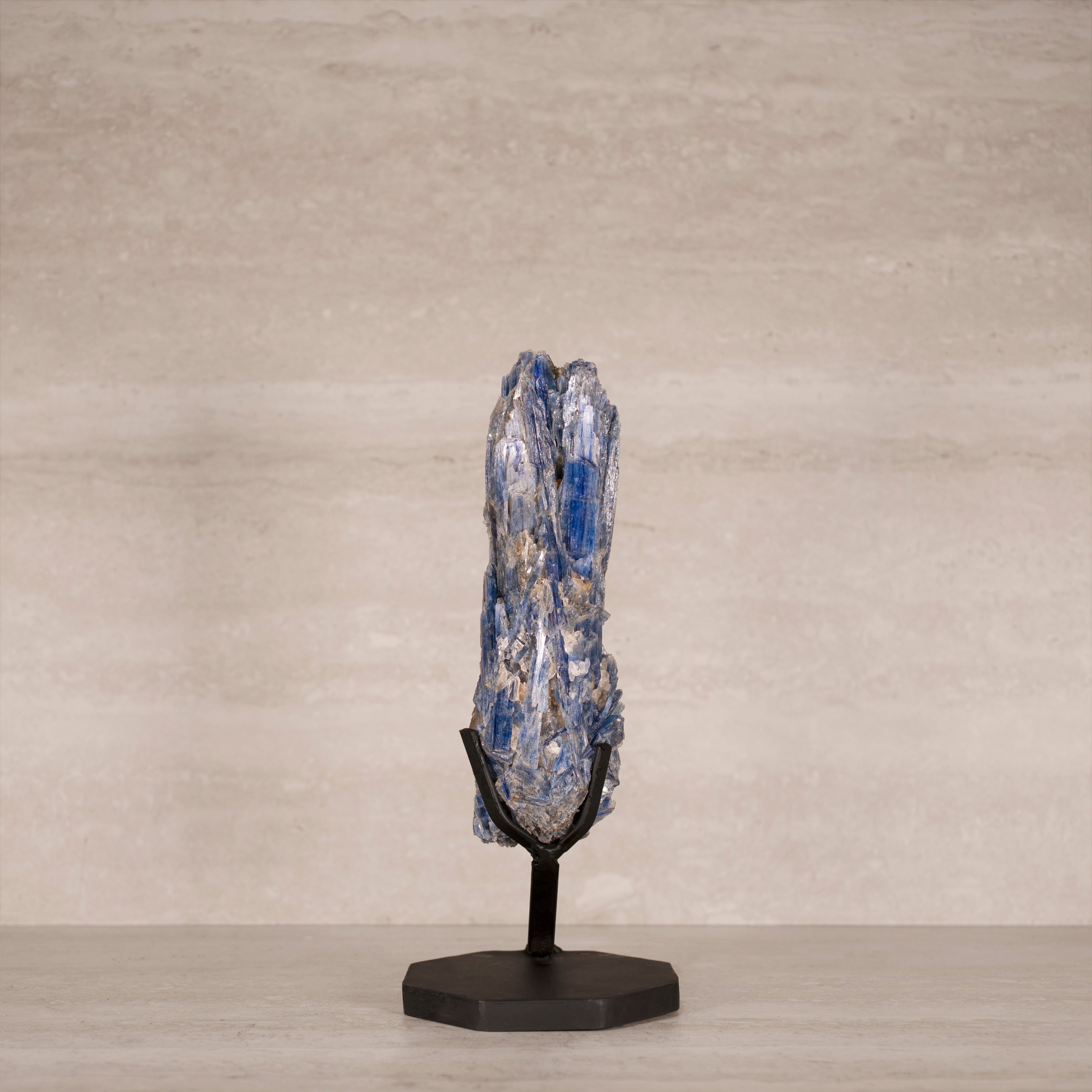 Kalifano Kyanite Natural Brazilian Kyanite on Custom Stand - 12" / 1,815 grams KYNT2600.004