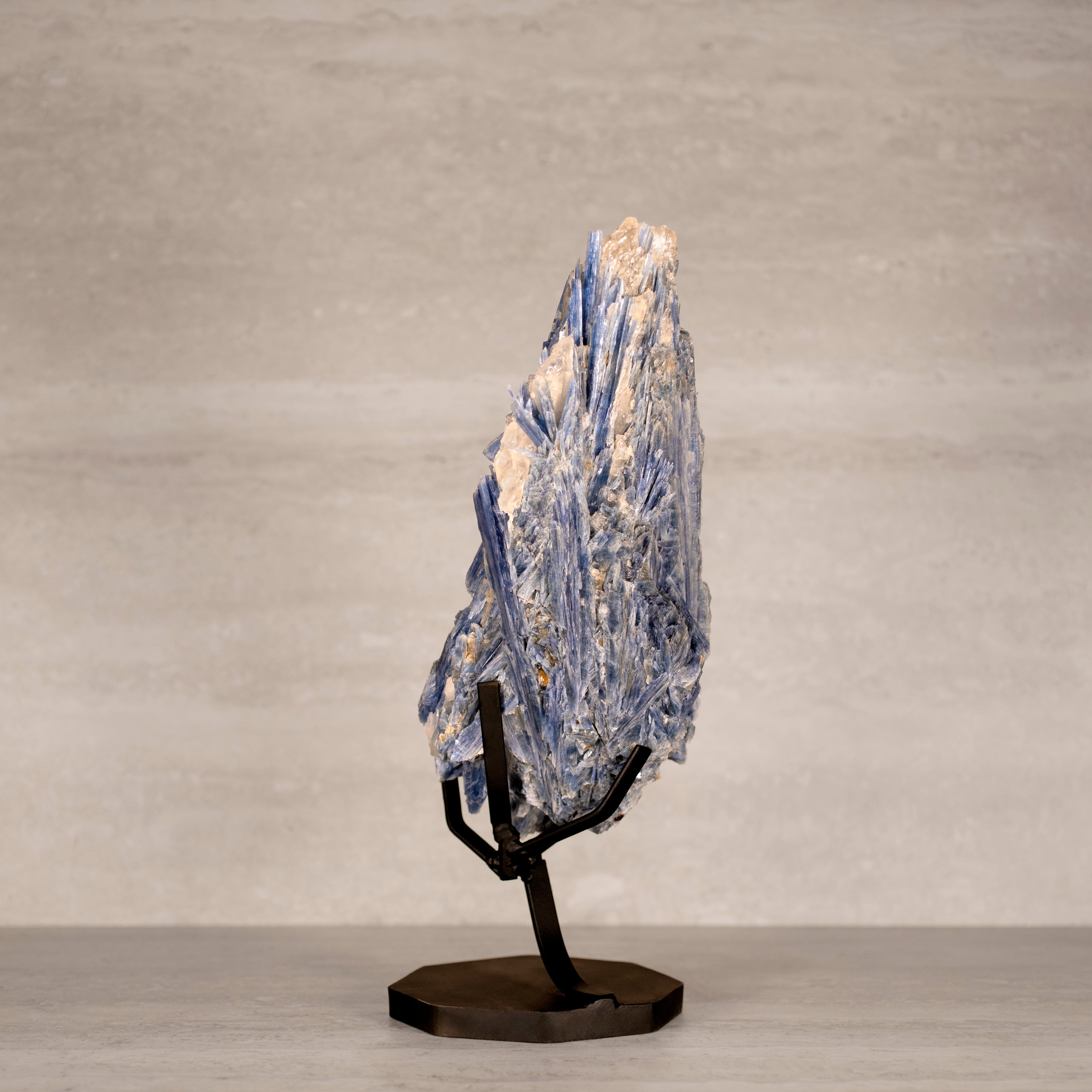 Kalifano Kyanite Natural Brazilian Kyanite on Custom Stand - 14" / 4,100 grams KYNT6400.001