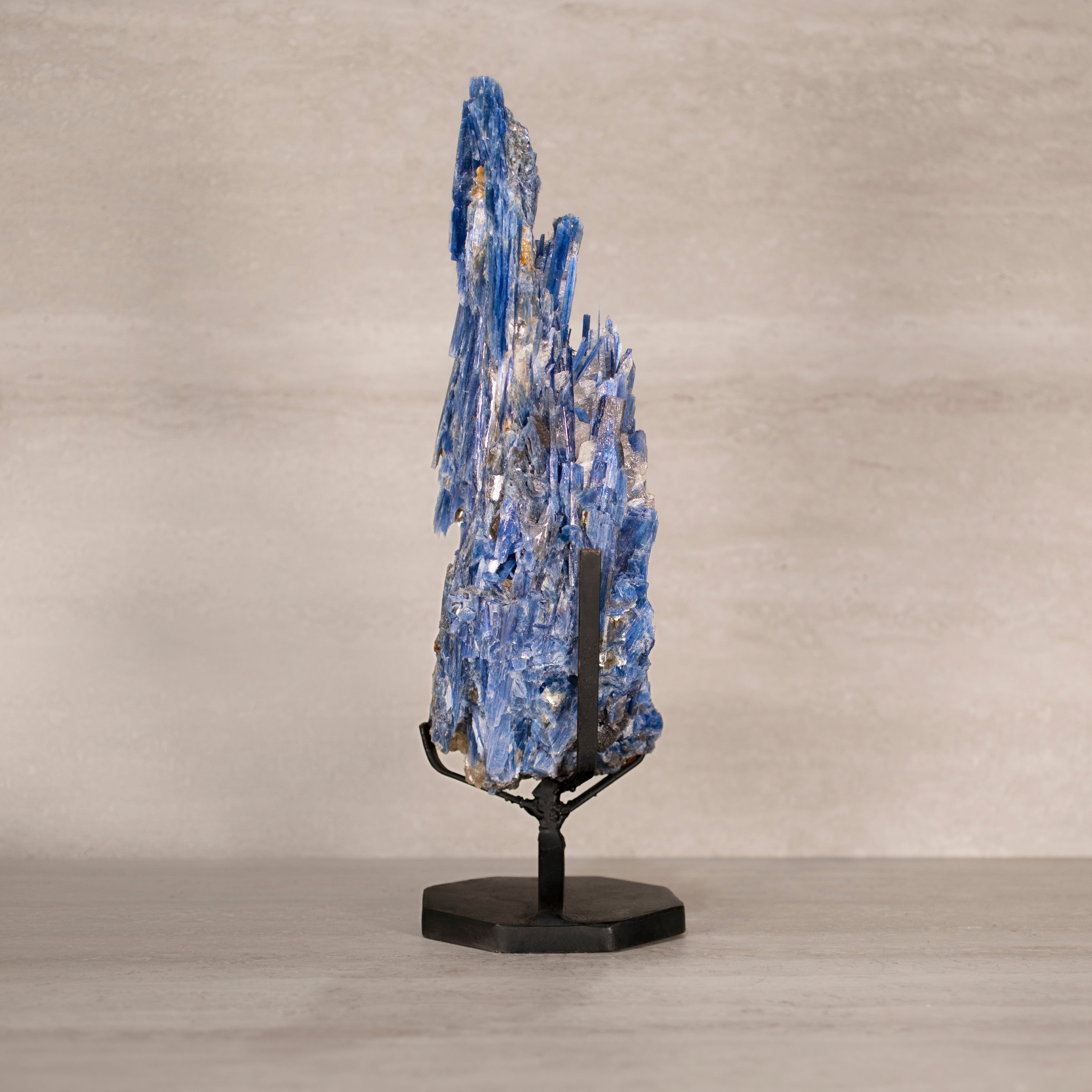 Kalifano Kyanite Natural Brazilian Kyanite on Custom Stand - 16" / 3,630 grams KYNT5800.001