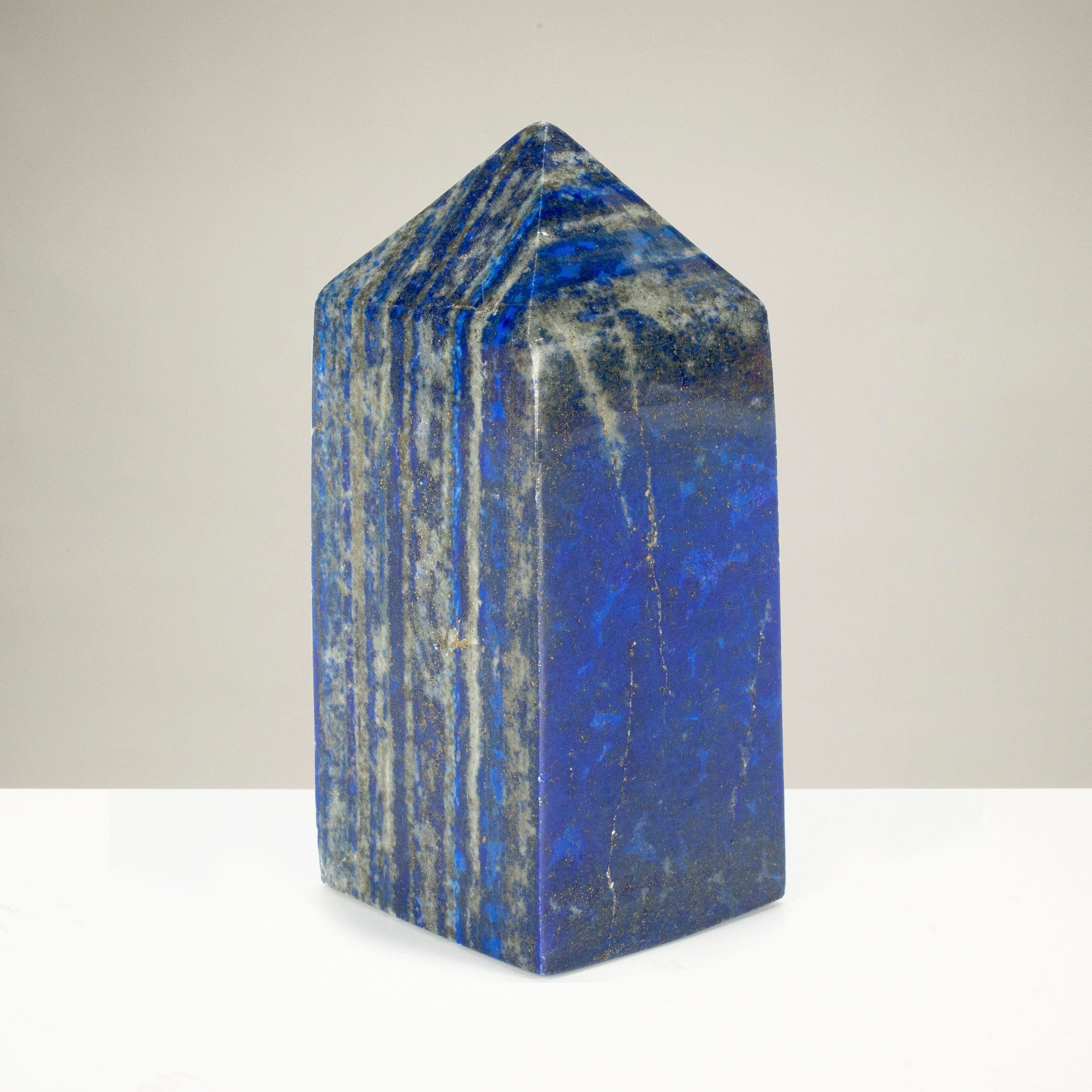 Kalifano Lapis Lapis Lazuli Polished Obelisk from Afghanistan - 4.5" / 655 grams LPOB1300.001