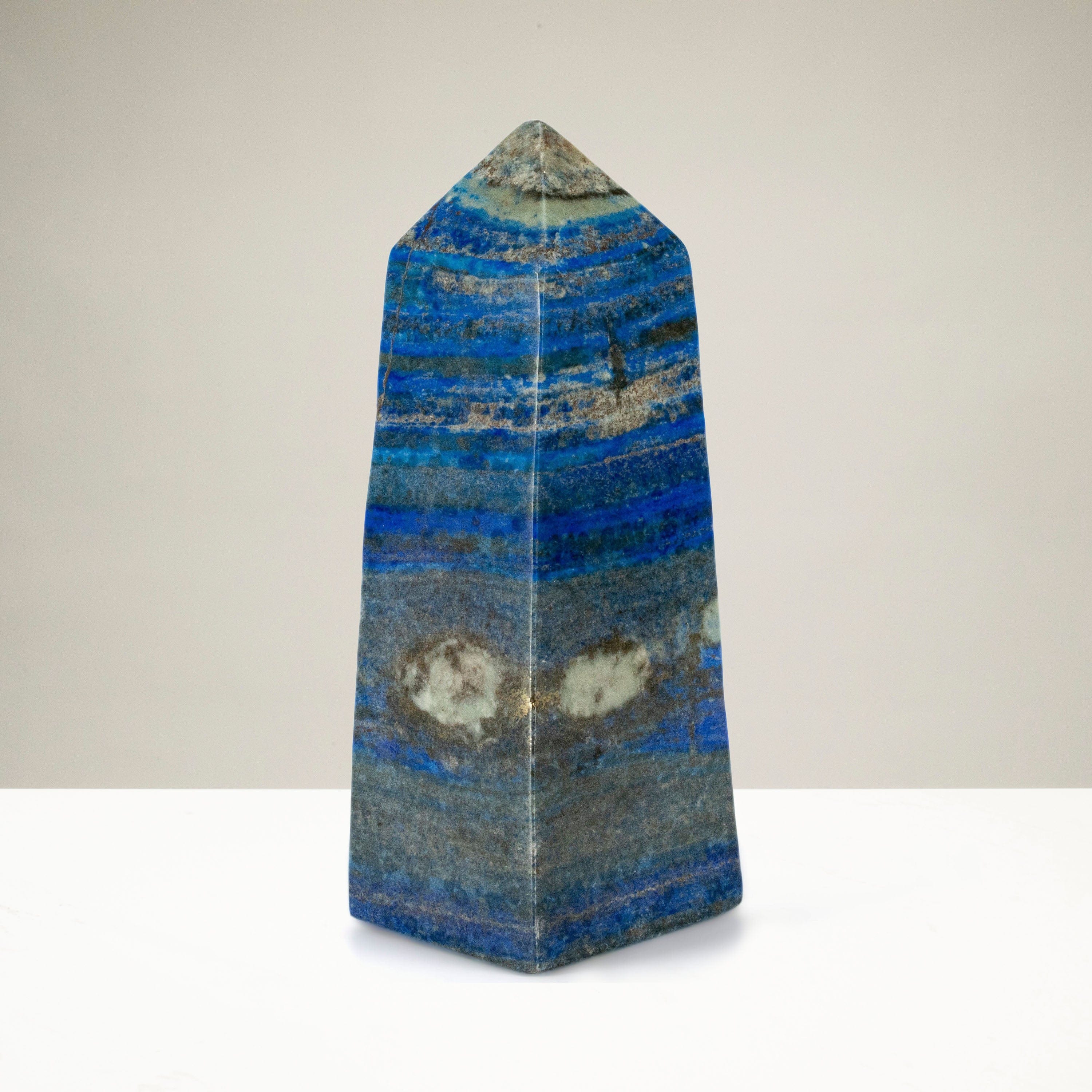 Kalifano Lapis Lapis Lazuli Polished Obelisk from Afghanistan - 9" / 6 lbs LPOB5600.001