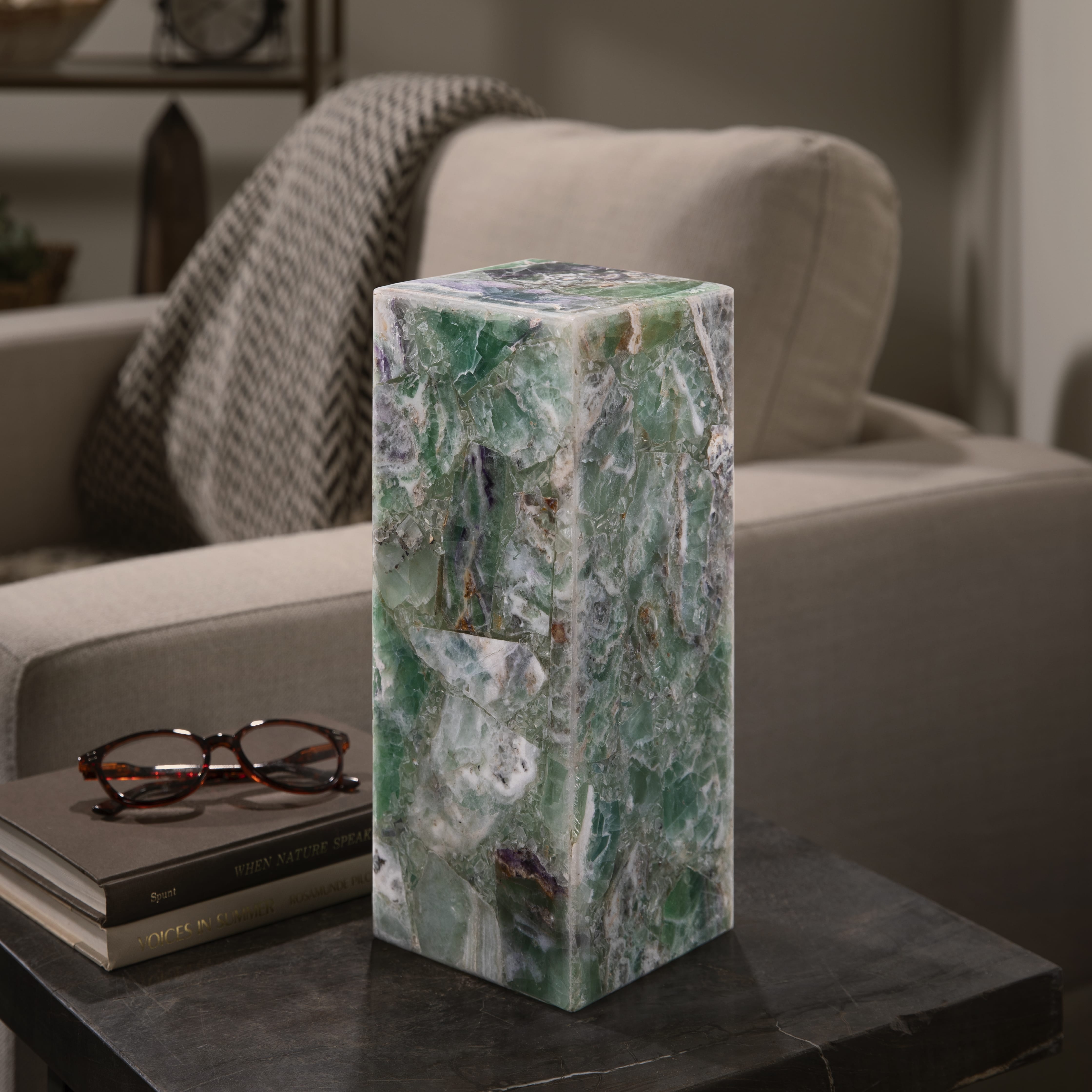Kalifano Light Towers Fluorite Light Tower from Mexico - 12" LT30X12-FL