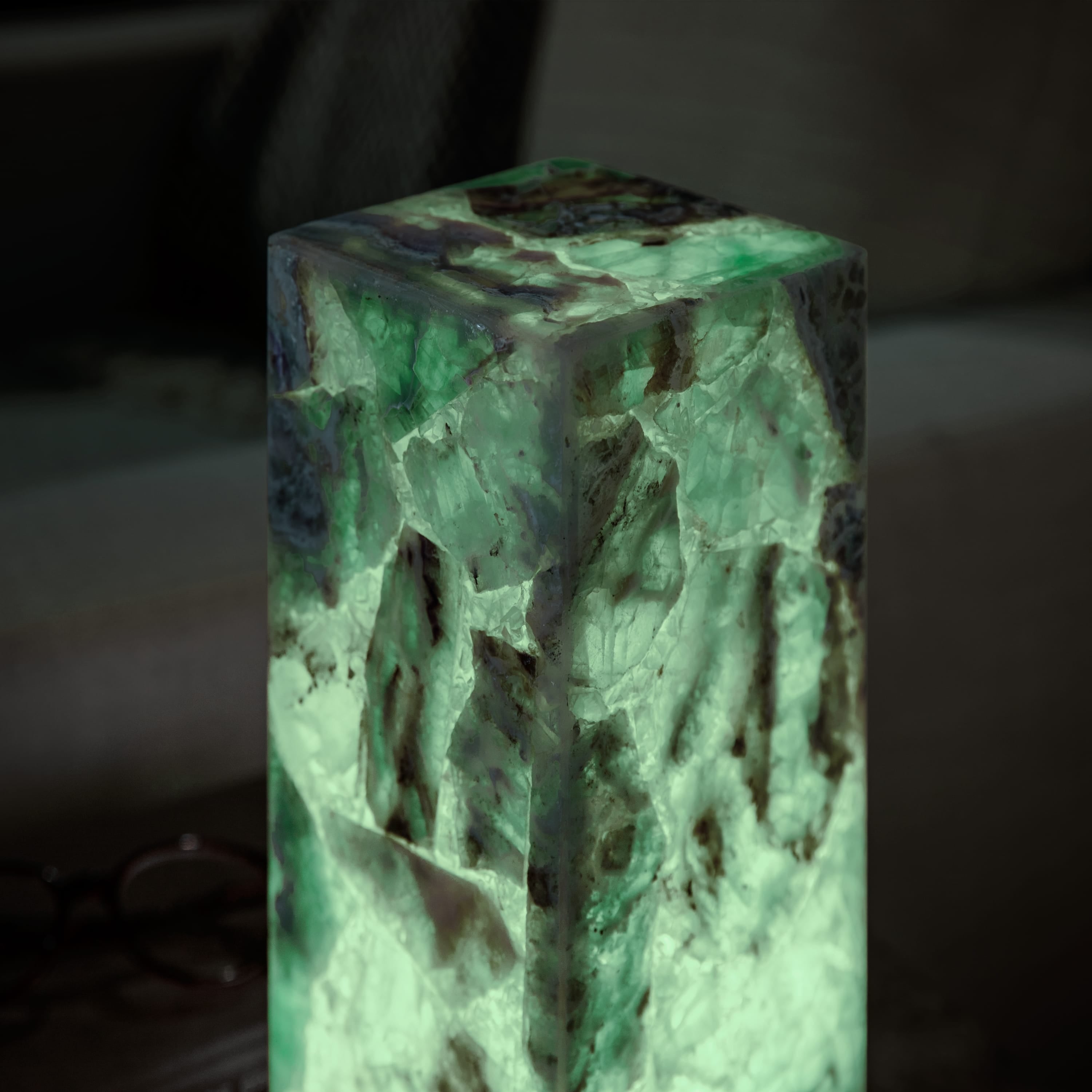 Kalifano Light Towers Fluorite Light Tower from Mexico - 12" LT30X12-FL