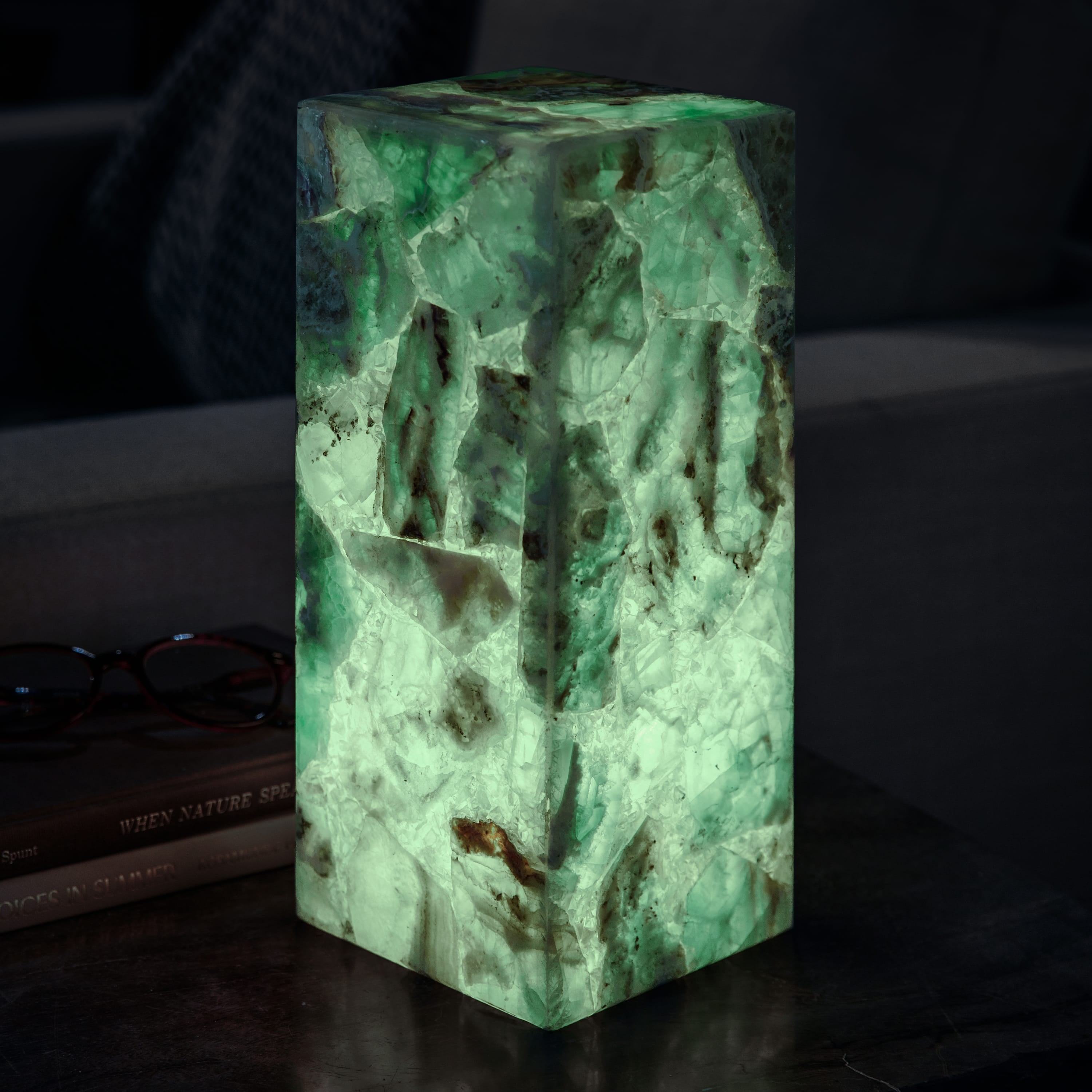 Kalifano Light Towers Fluorite Light Tower from Mexico - 12" LT30X12-FL