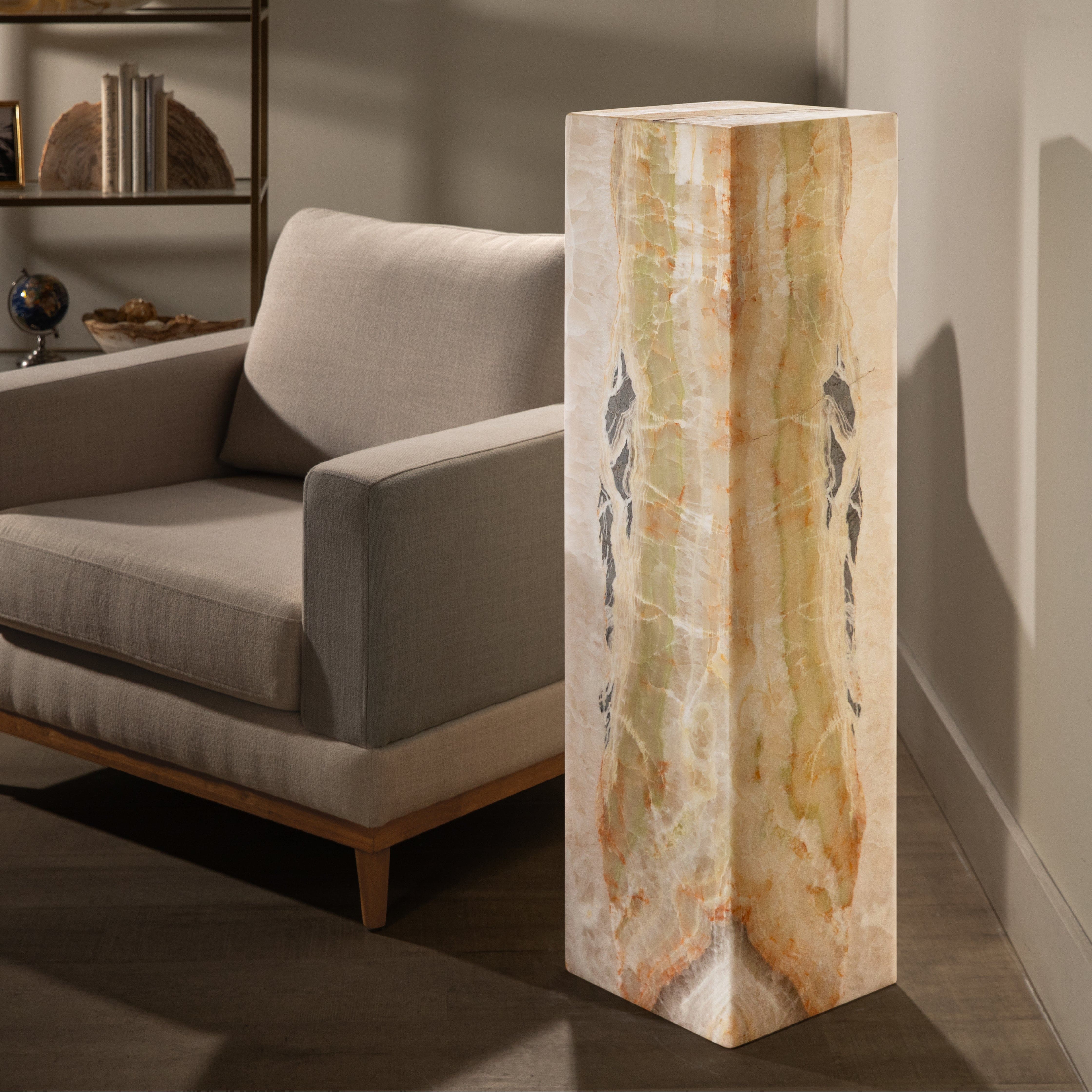 Kalifano Light Towers Green Onyx Light Tower - 44 in LT110X30.002