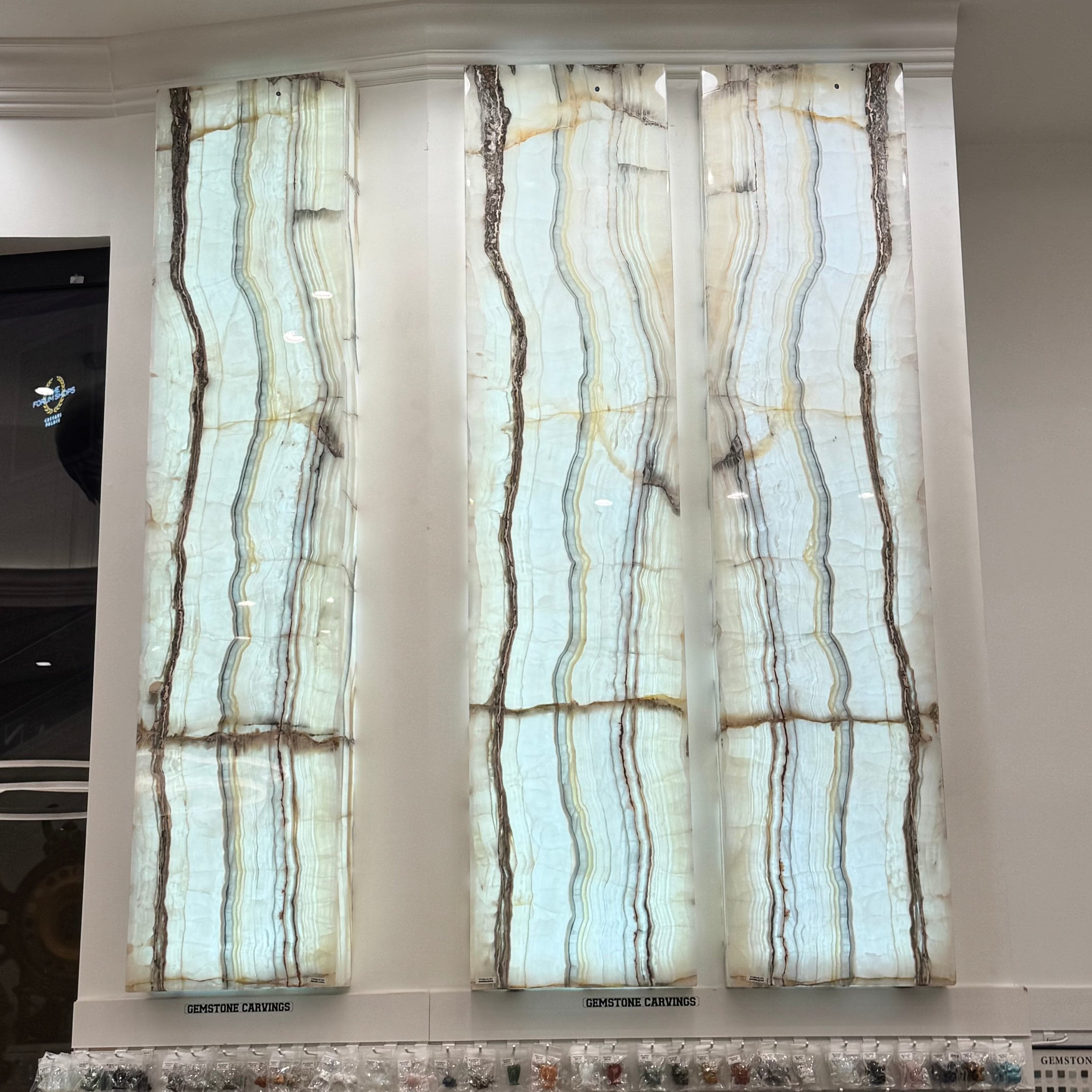Kalifano Light Towers Nacar Onyx Wall Light Panel (3pc set) - 79" LT200x45.004