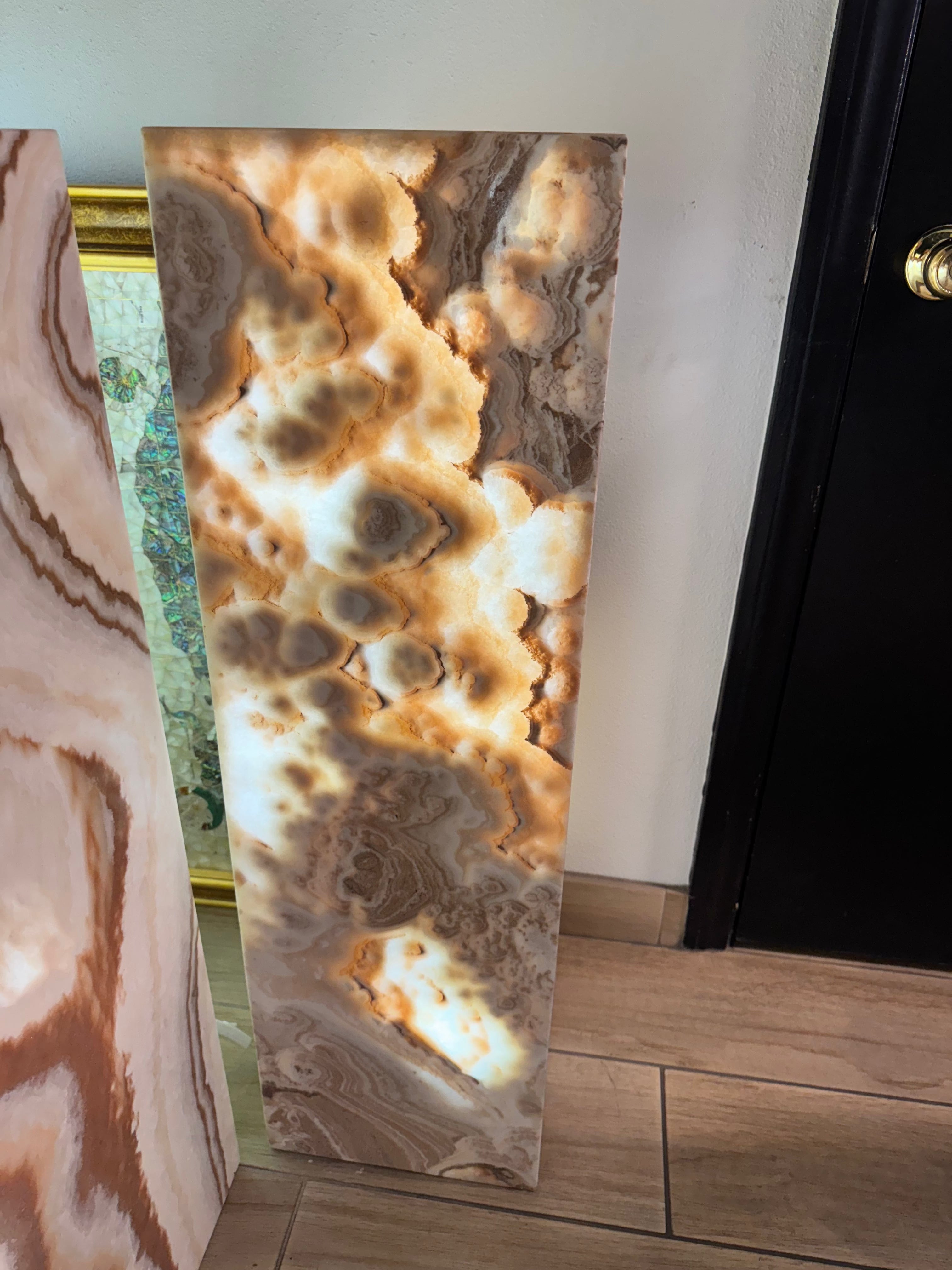 Kalifano Light Towers Natural Desert Onyx Lamp Light Tower - 40" LT100x30.013