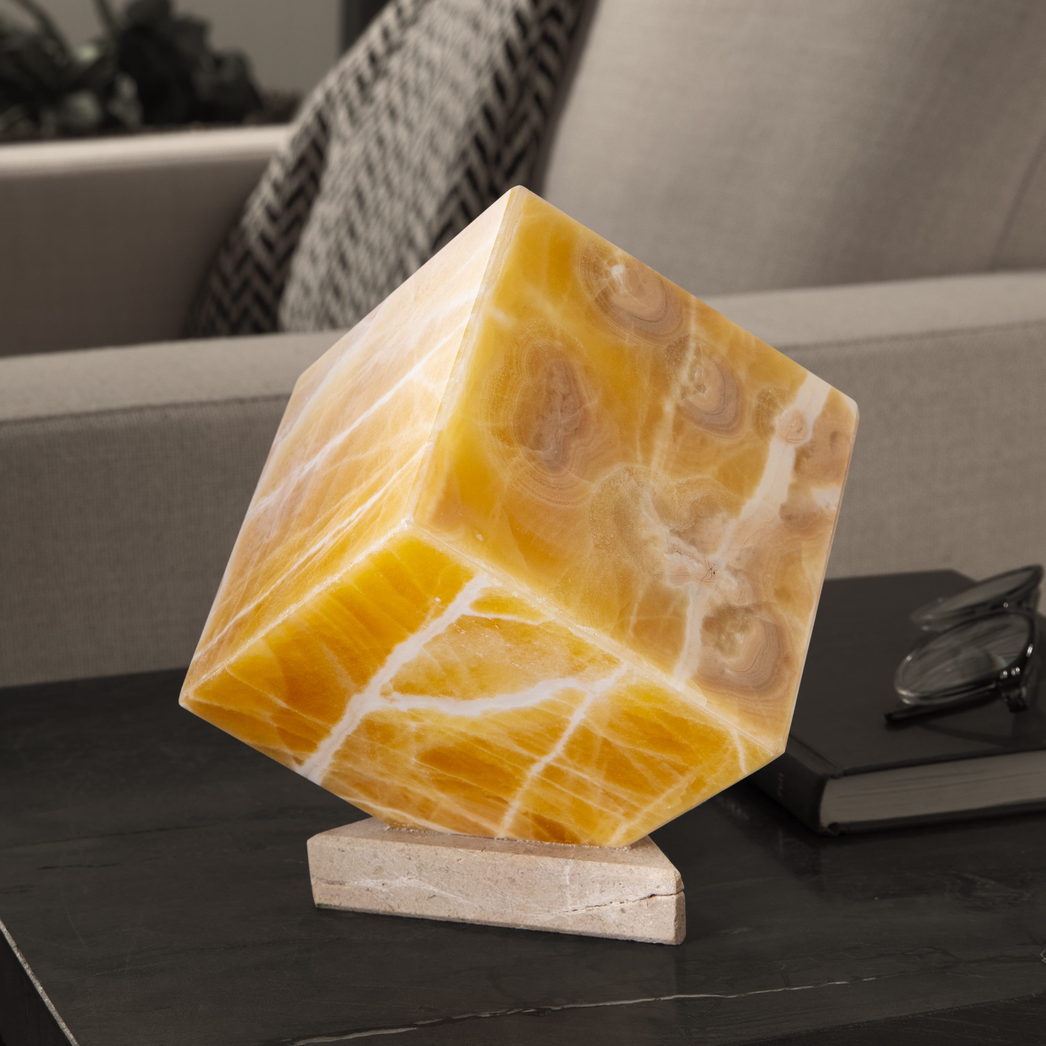 Kalifano Light Towers Onyx Light Cube from Mexico - 8.5" LTC12.002