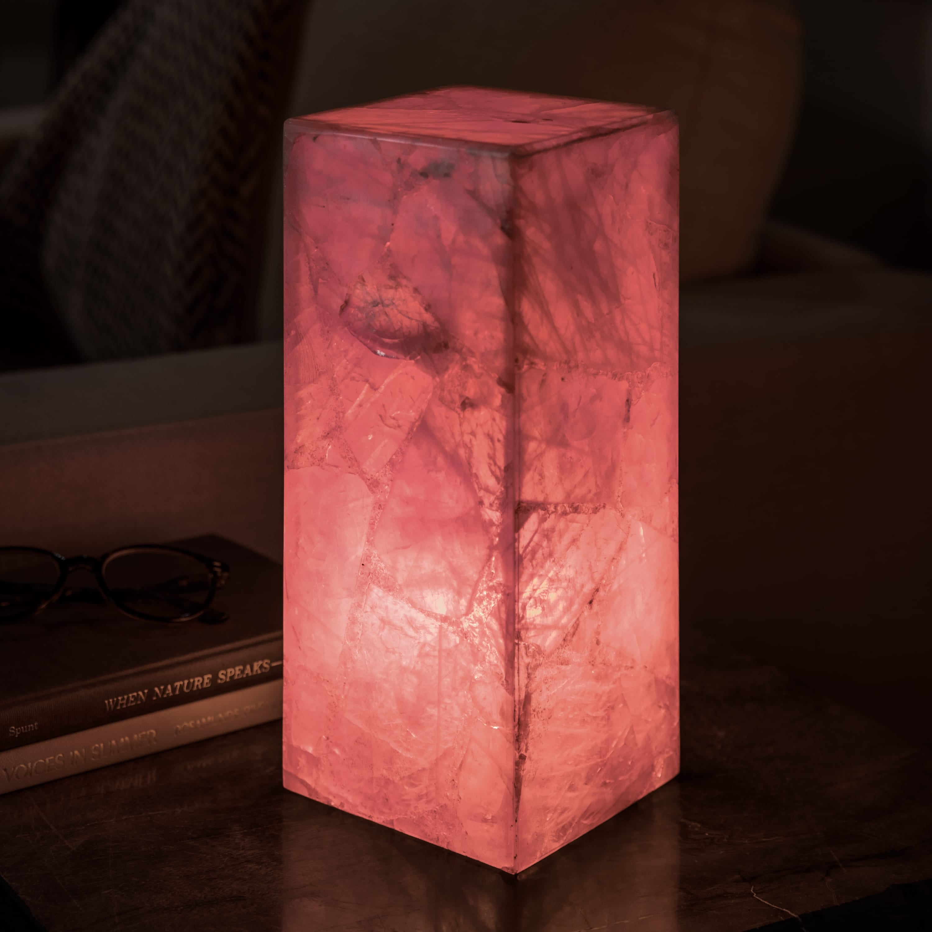 Kalifano Light Towers Rose Quartz Light Tower from Mexico - 12" LT30X12-RQ