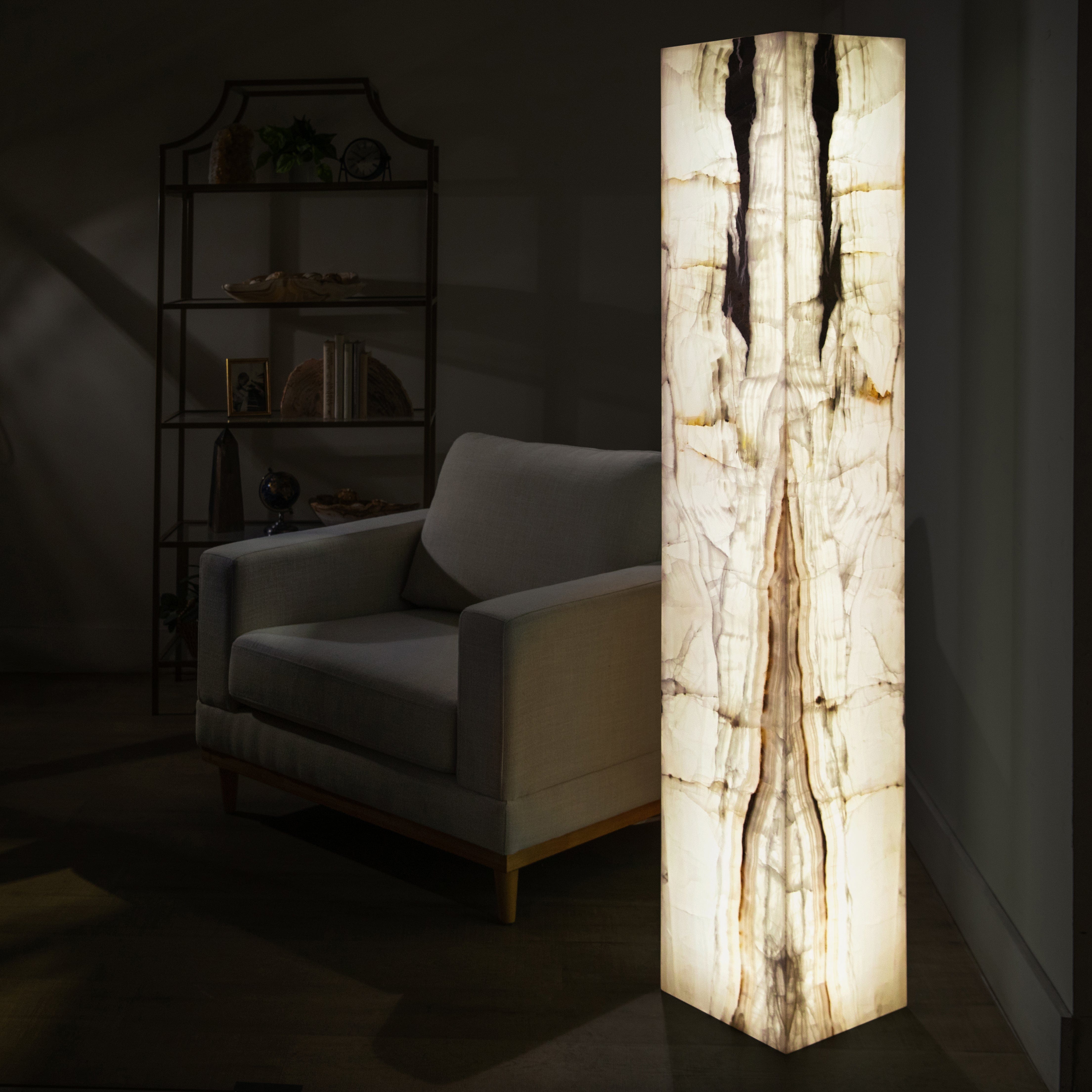 Kalifano Light Towers White Onyx Light Tower - 69 in LT170X30.002