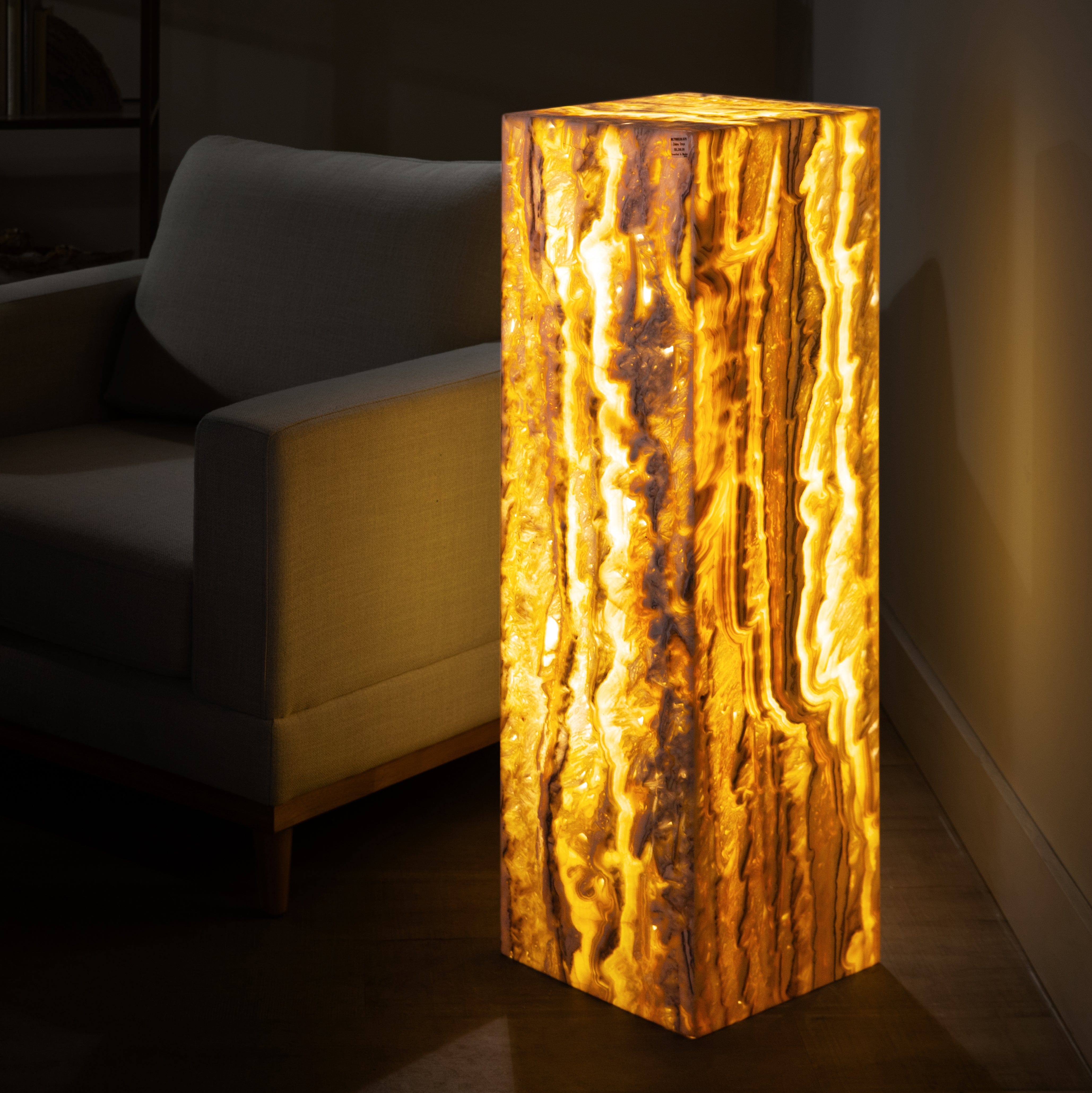 Kalifano Light Towers Zebra Onyx Light Tower - 40 in LT100X30.025
