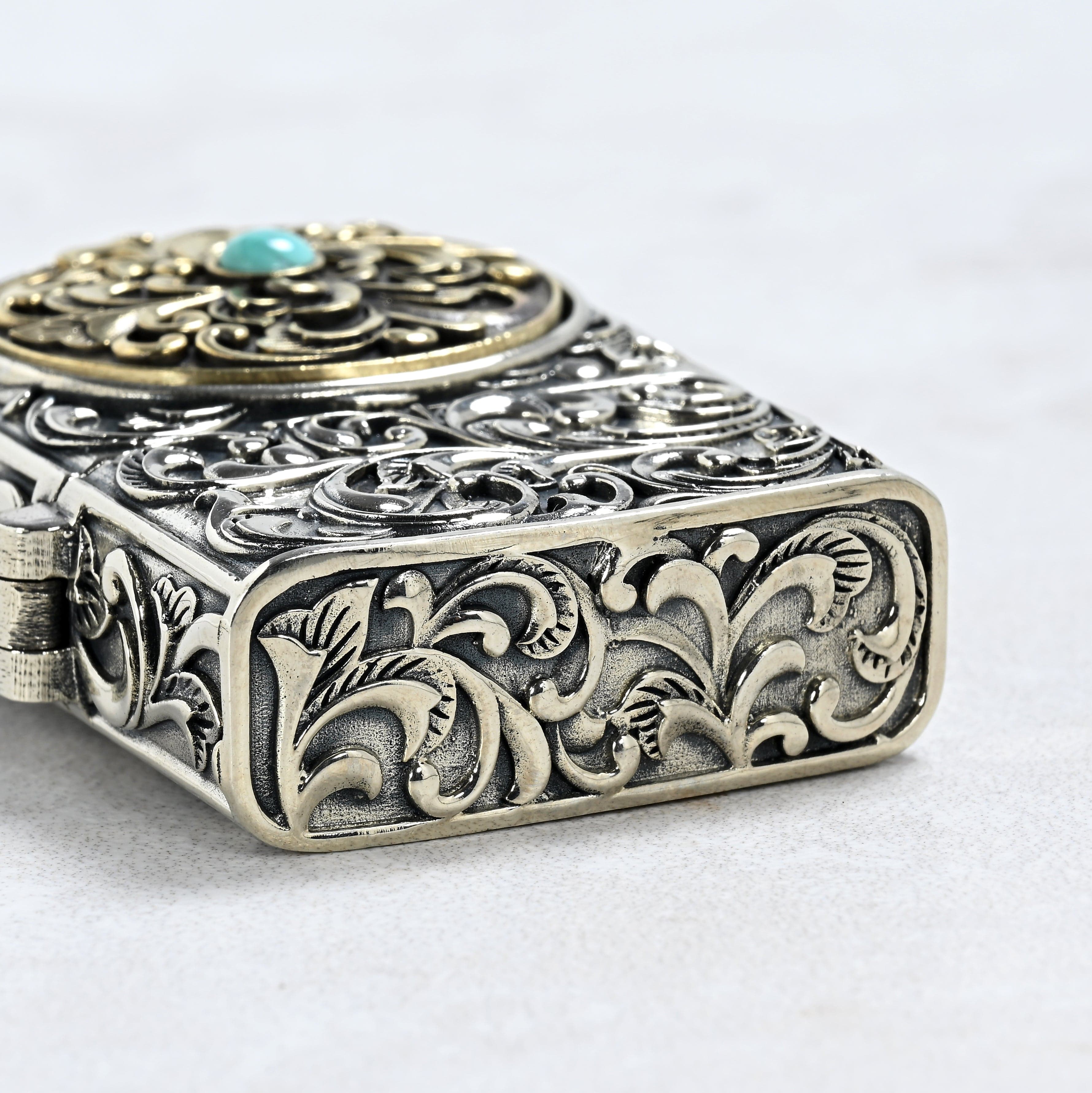 Kalifano Lighters Buffalo Nickel 925 Sterling Silver & Copper Lighter Case SHL-11
