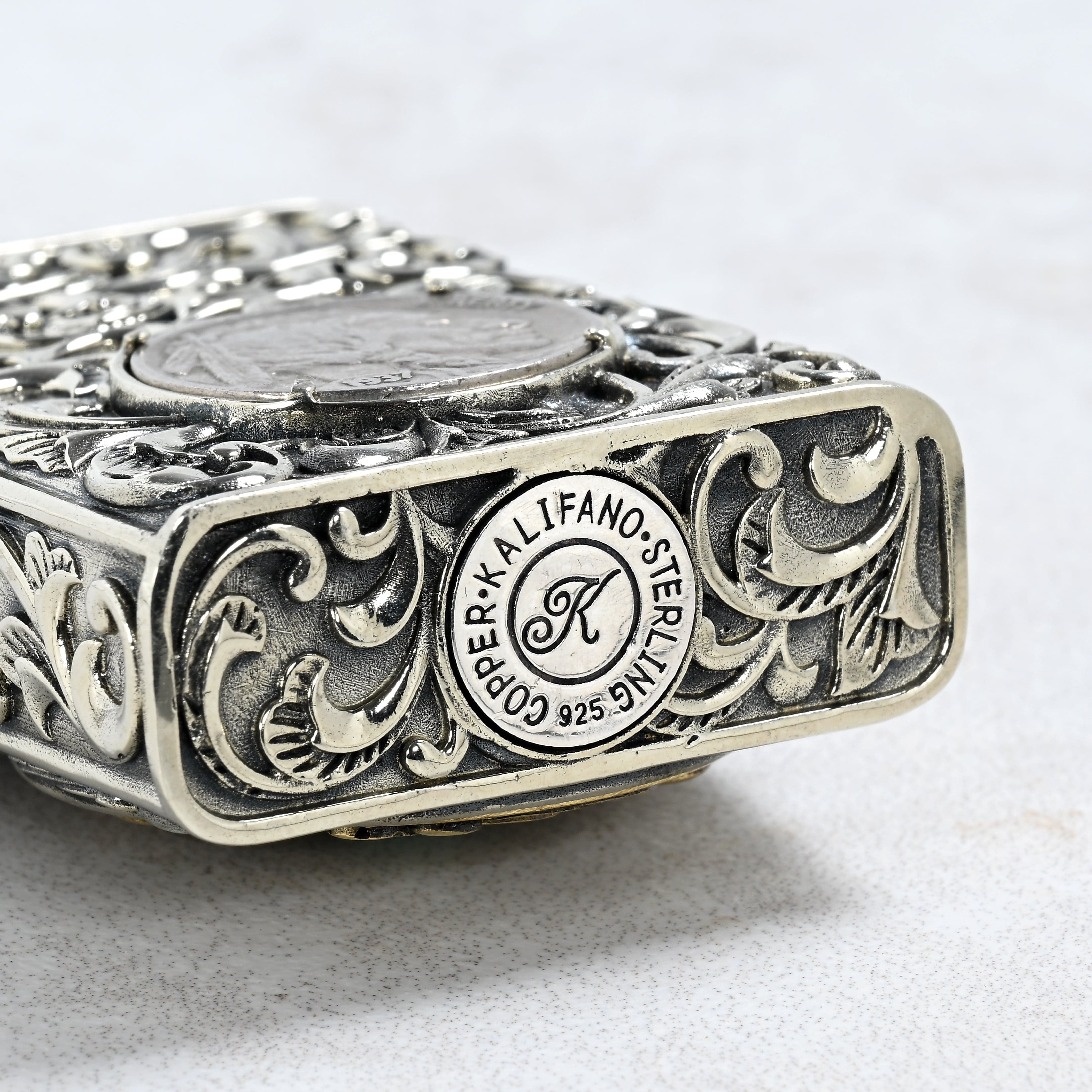 Kalifano Lighters Buffalo Nickel 925 Sterling Silver & Copper Lighter Case SHL-11