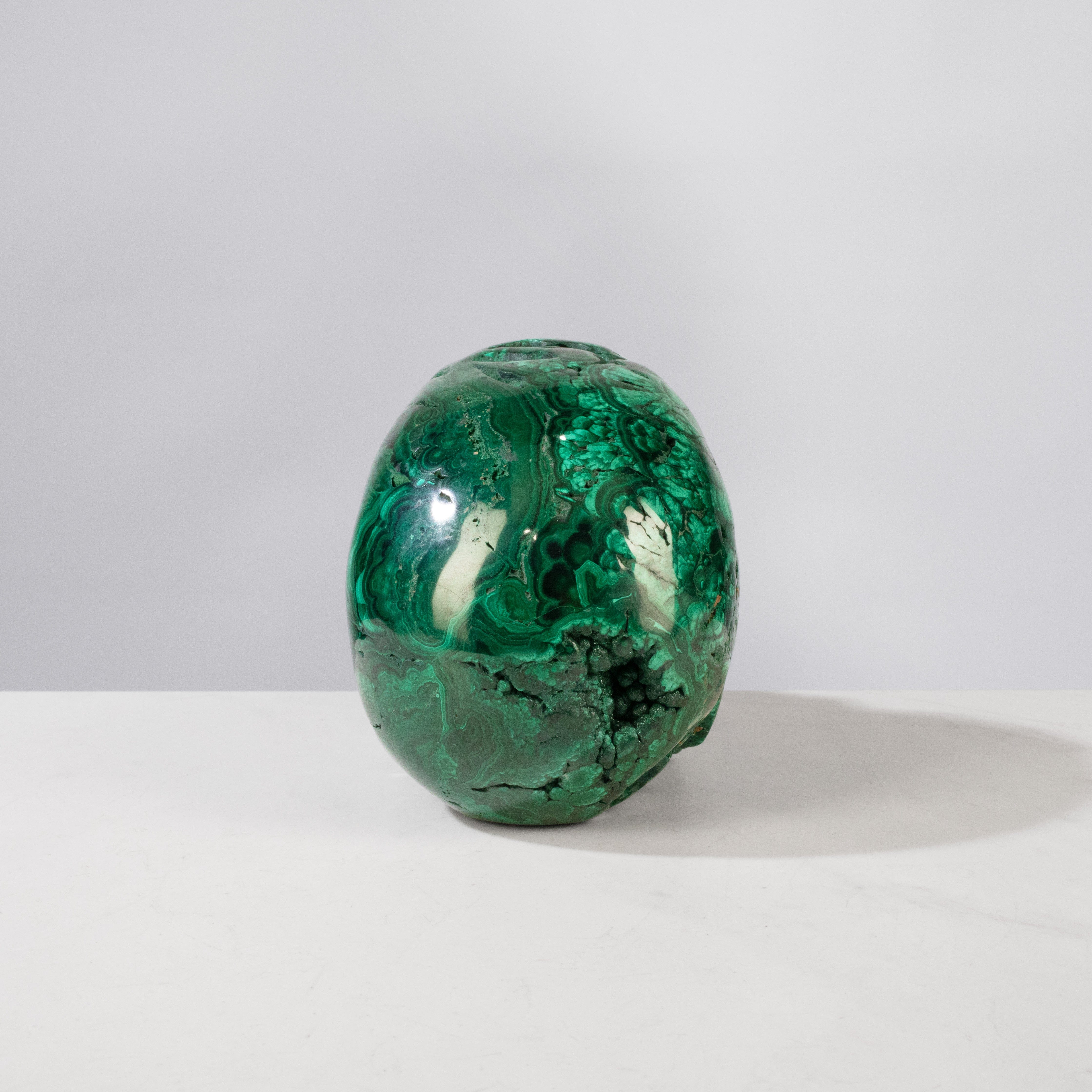 Kalifano Malachite Malachite Skull Carving from Congo - 5" / 1,748 g MA7800.003