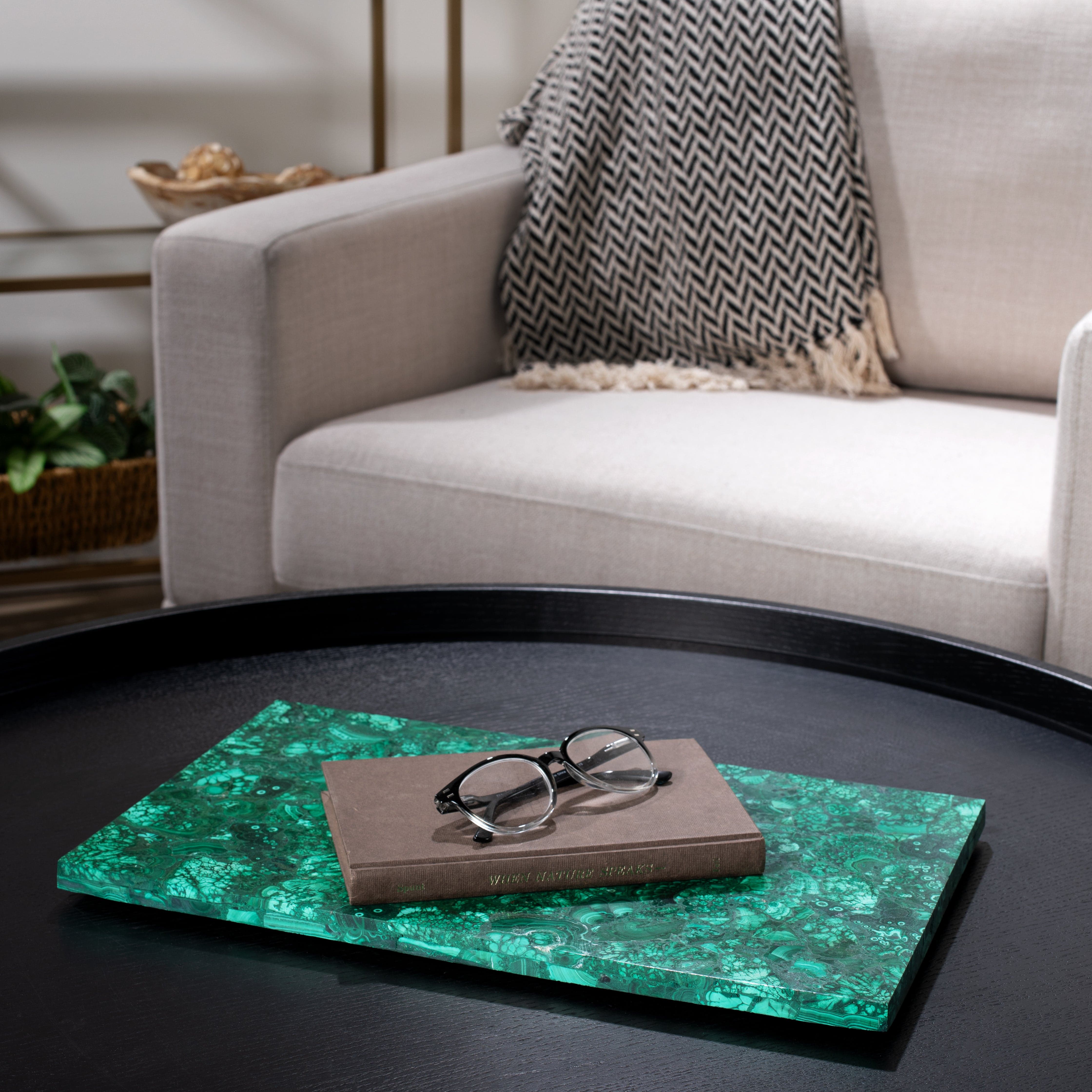 Kalifano Malachite Malachite Table - 17" MAT9600.001